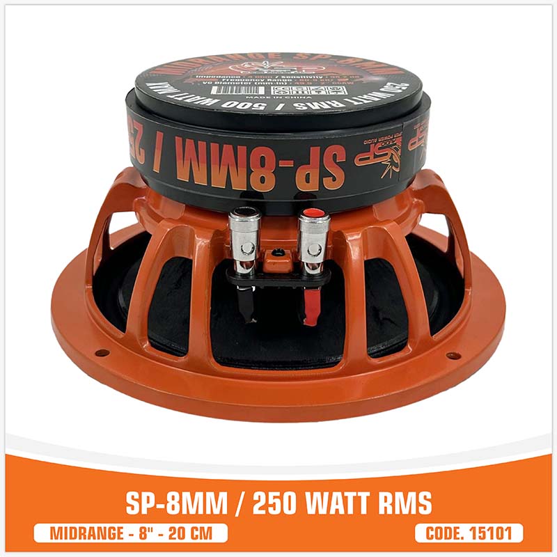 SP 8MM MIDRANGE EXTREME 8"/20CM 250W RMS (PREZZO PER COPPIA)