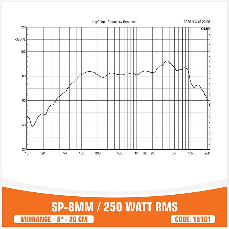 SP 8MM MIDRANGE EXTREME 8"/20CM 250W RMS (PREZZO PER COPPIA)