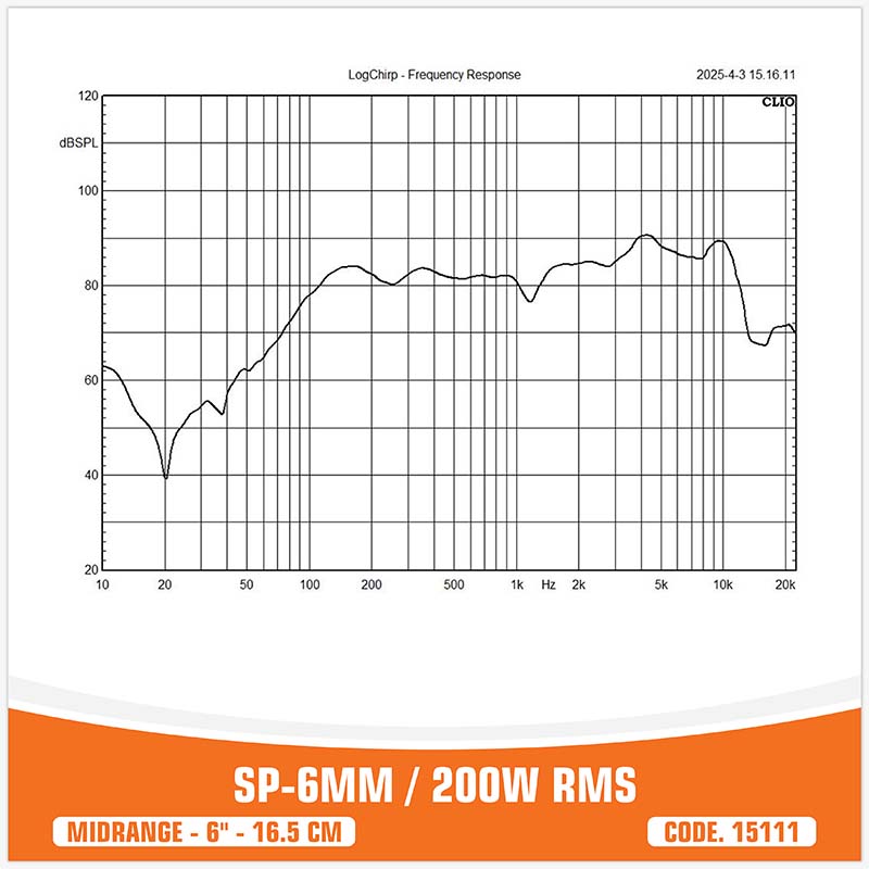SP 6MM MIDRANGE EXTREME 6,5"/16,5CM 200W RMS (PAIR PRICE) NEW MODEL 2025