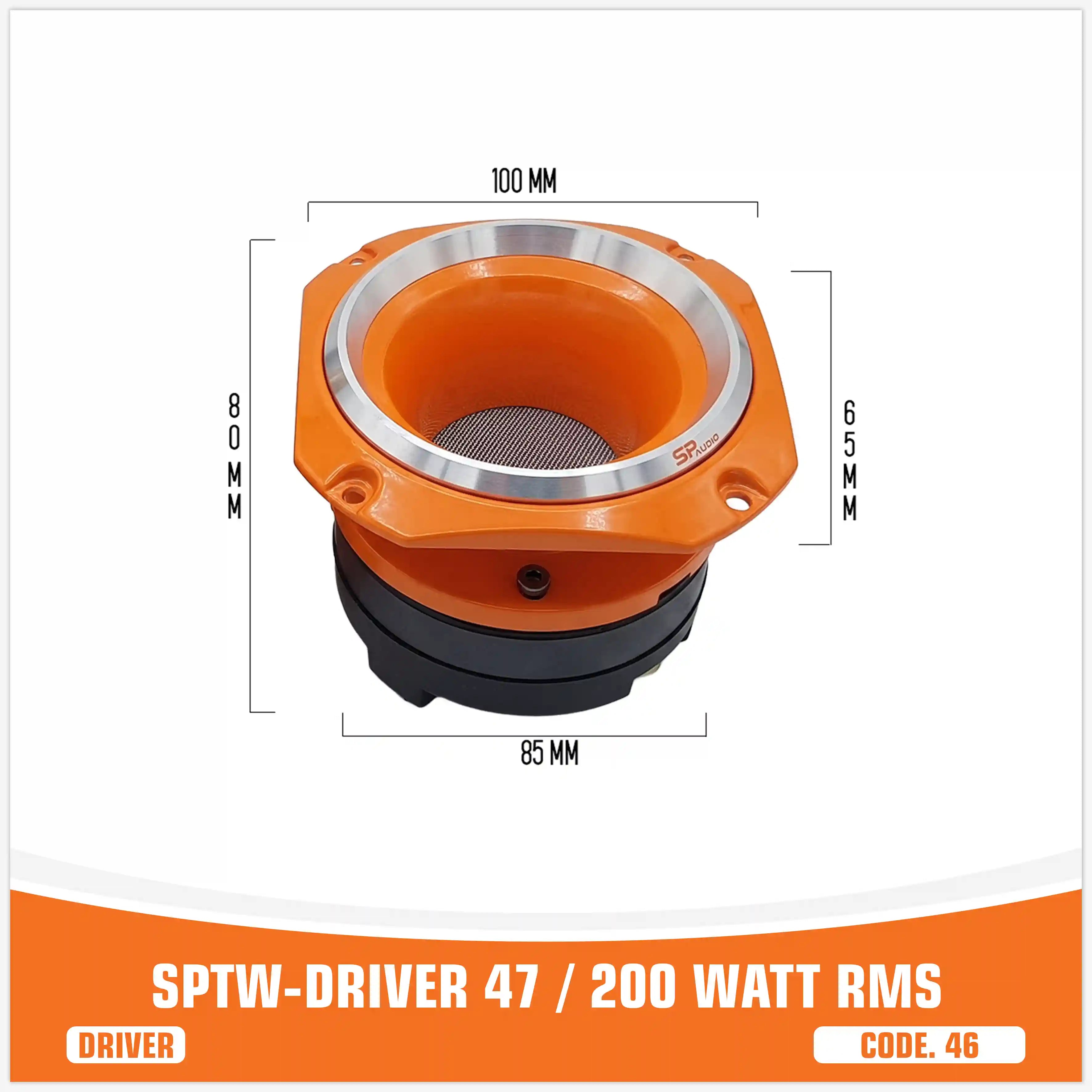 SP DRIVER 47 DRIVER COMPLETO DI FLANGIA 200W RMS (PREZZO UNITARIO)