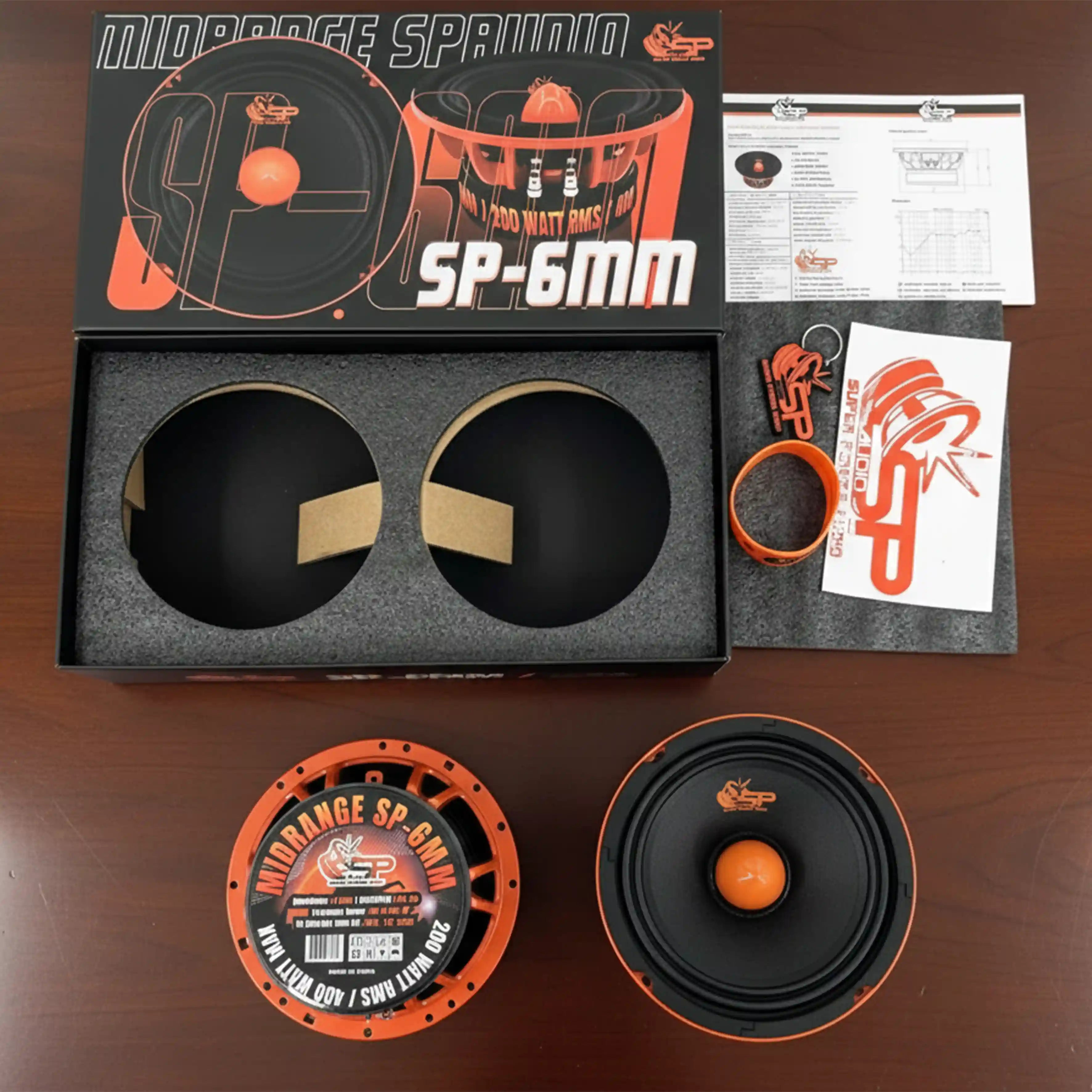 SP 8MM HAUT-PARLEUR BAS MEDIUM EXTRÊME 6,5"/16,5CM 200W RMS (PRIX DE LA PAIRE)