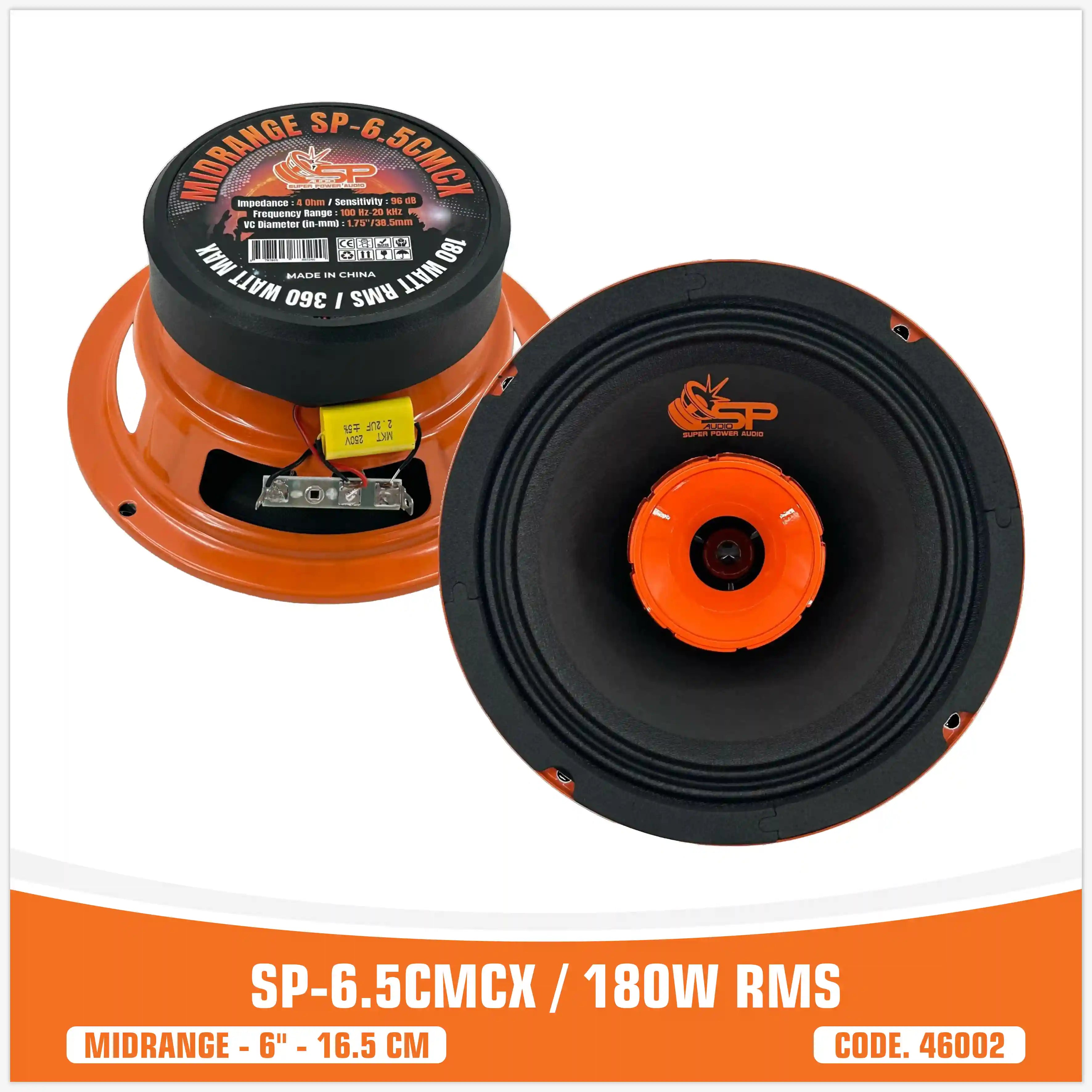 SP 6.5CM HAUT-PARLEUR BAS MEDIUM LE MEILLEUR VENDEUR 6,5"/16,5CM 100W RMS (PRIX DE LA PAIRE)