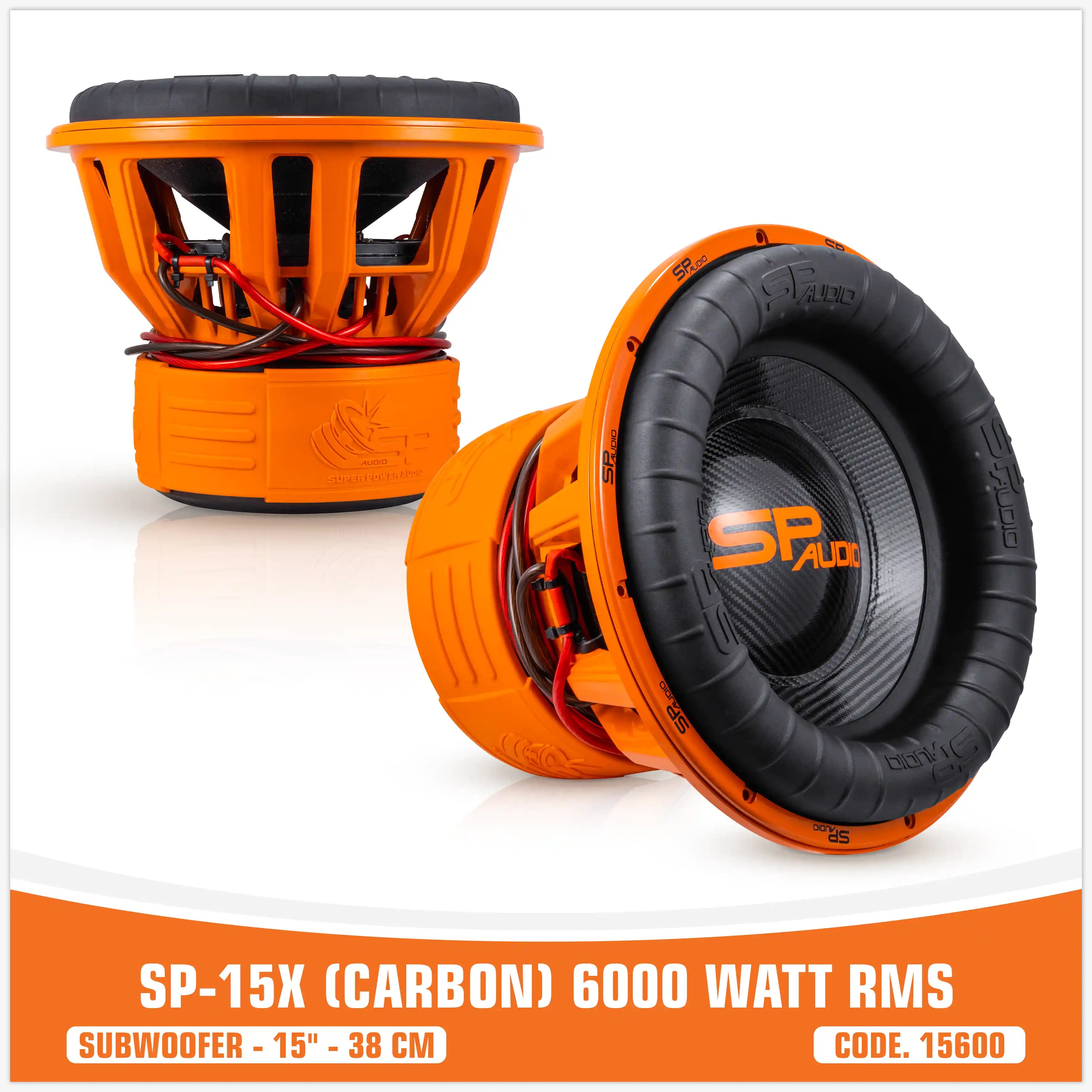 SP15X SUBWOOFER FIBRA DI CARBONIO 15"/38 CM 6000W RMS (PREZZO UNITARIO)