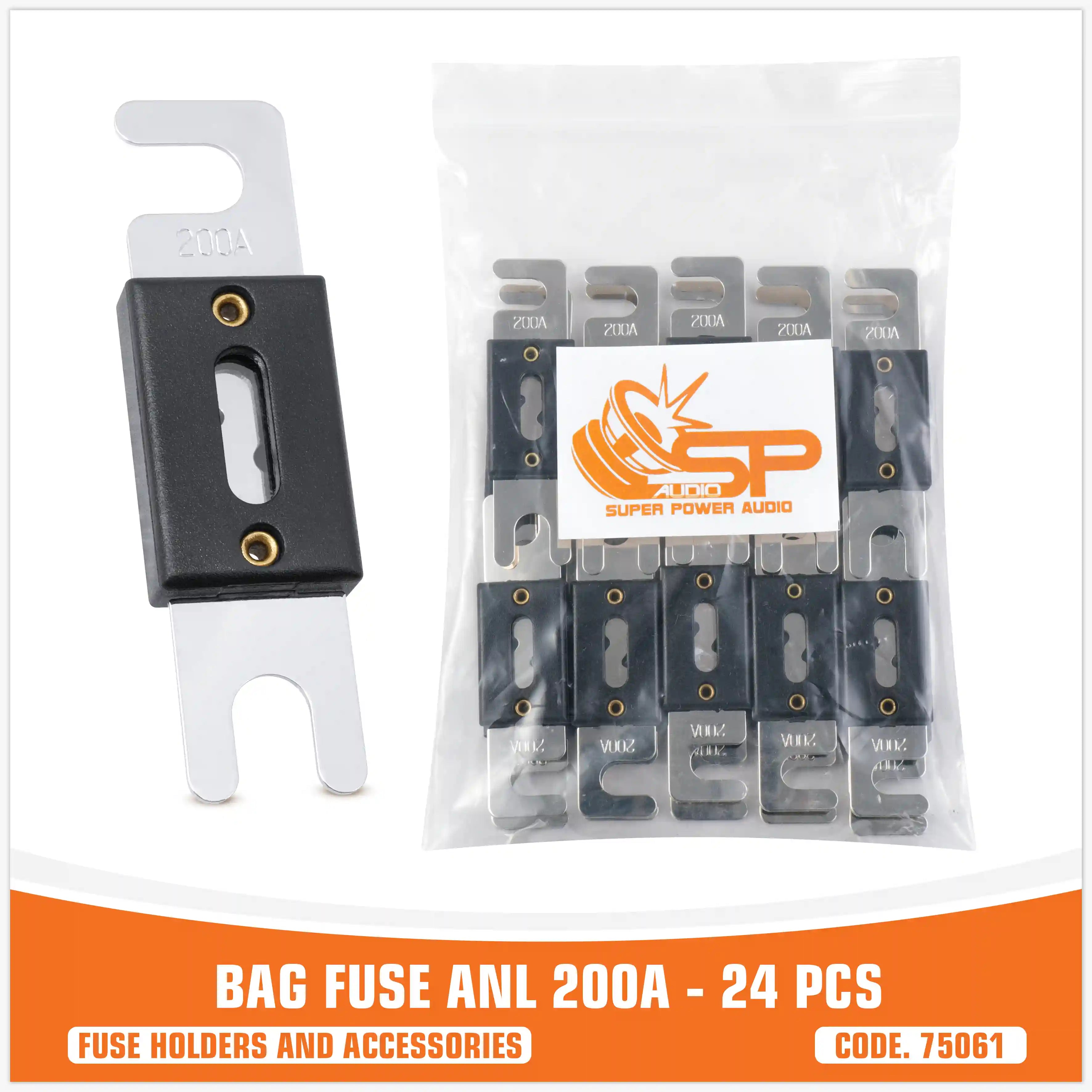 (SP ANL 200A BOLSA DE FUSIBLES MAX ANL 24 PCS) (قیمت پک)