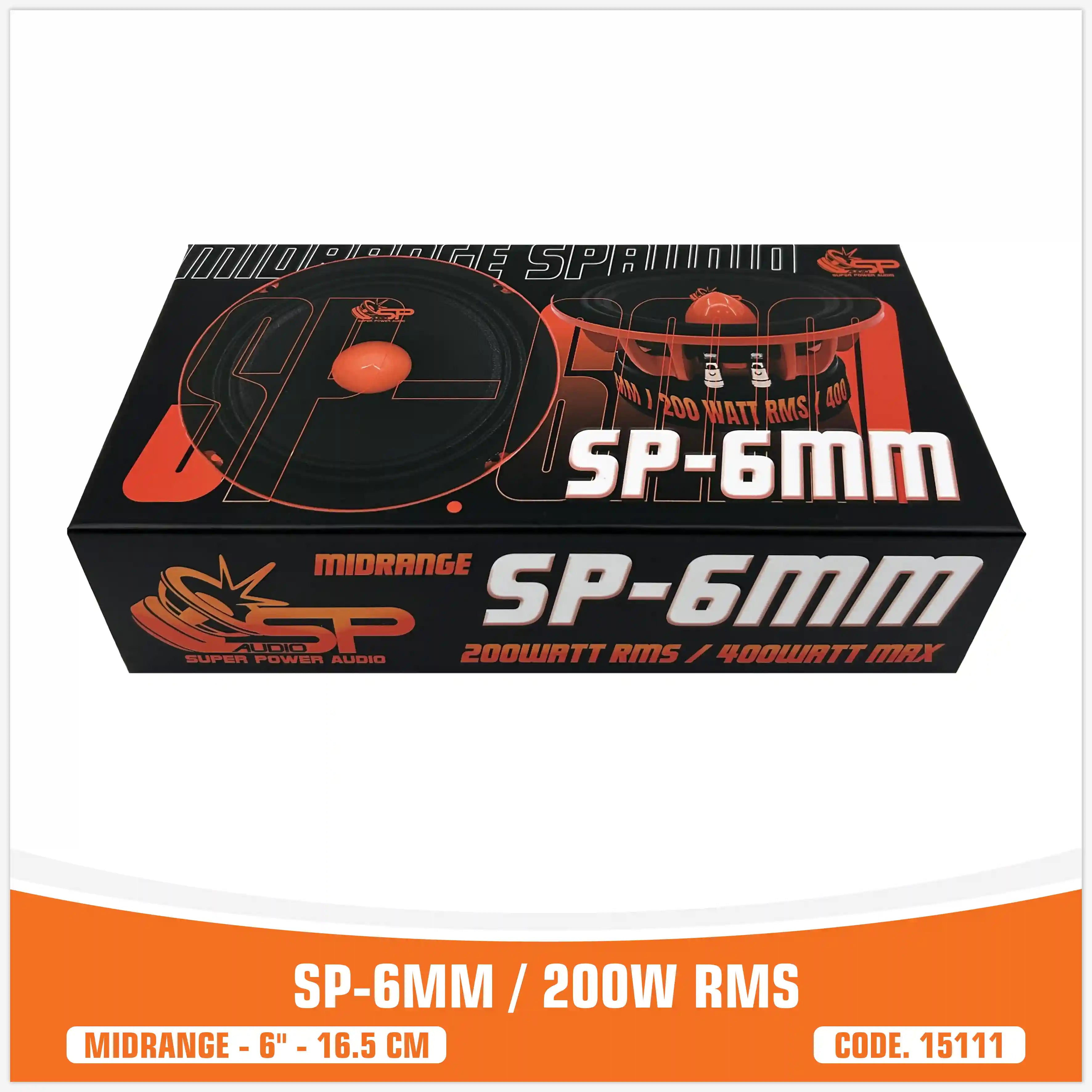 SP 8MM HAUT-PARLEUR BAS MEDIUM EXTRÊME 6,5"/16,5CM 200W RMS (PRIX DE LA PAIRE)