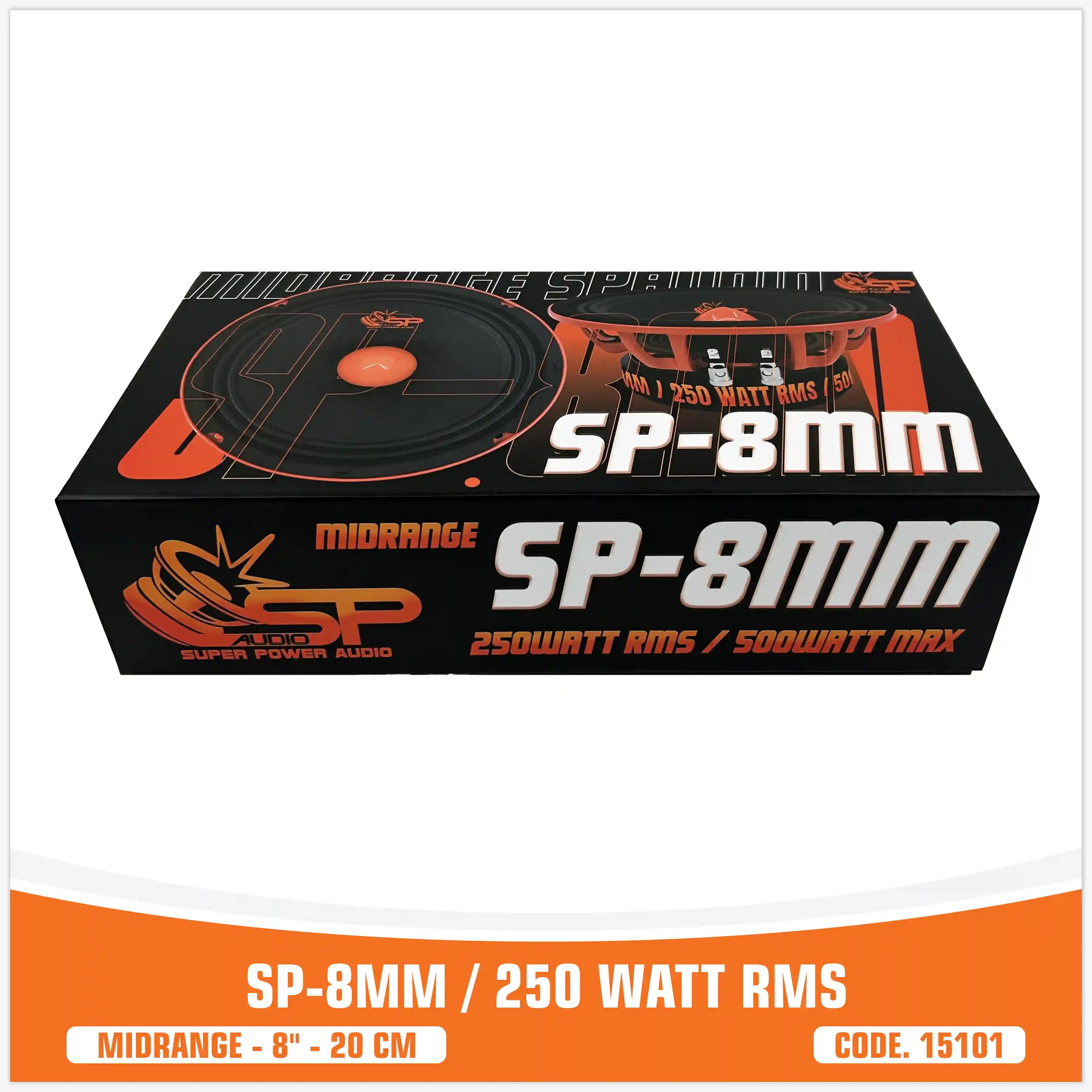 SP 8MM MEDIO RANGO EXTREMO 8"/20CM 250W RMS (PRECIO POR PAR) NUEVO MODELO 2025