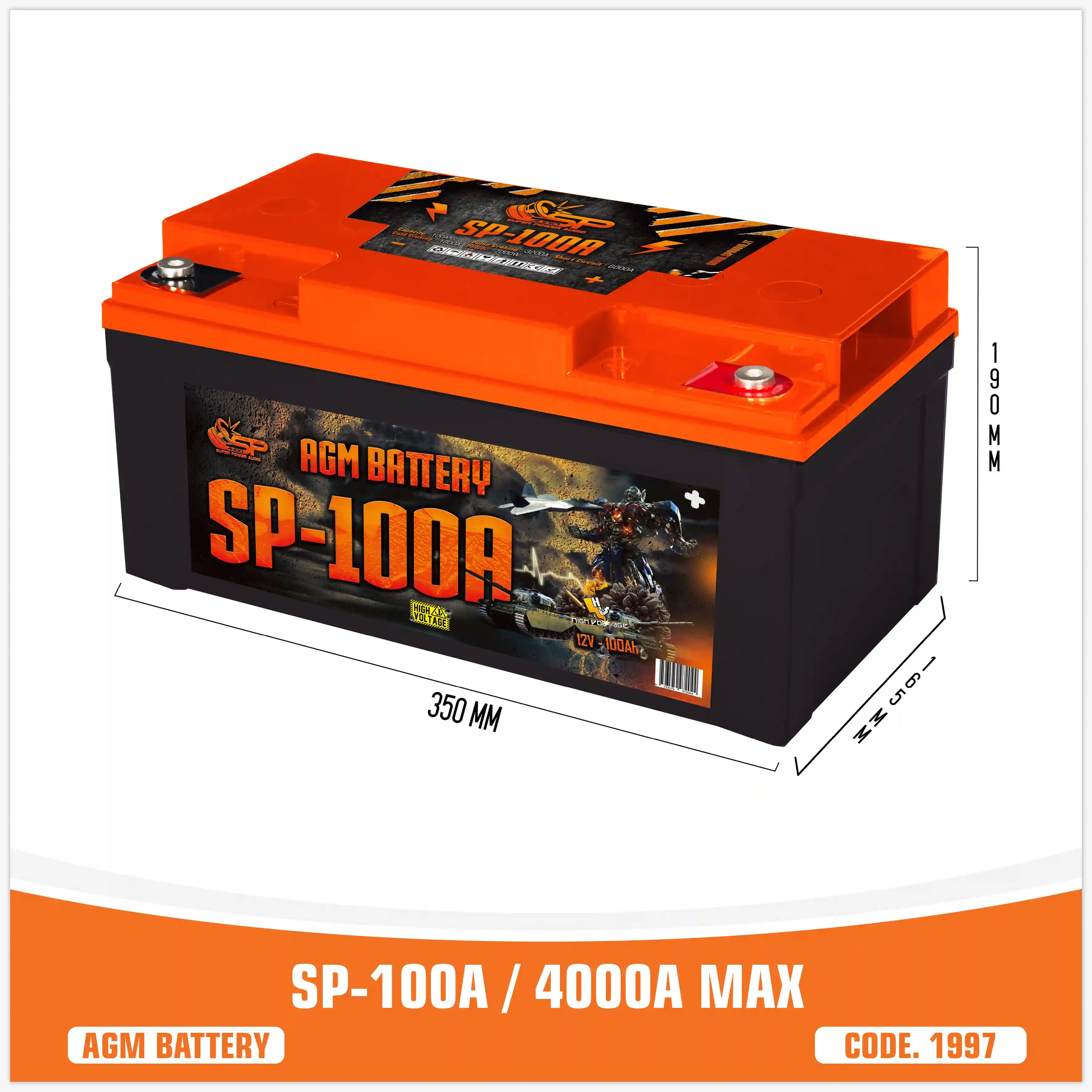 SP 100A AGM BATTERY LONG LIFE SPL (UNIT PRICE)