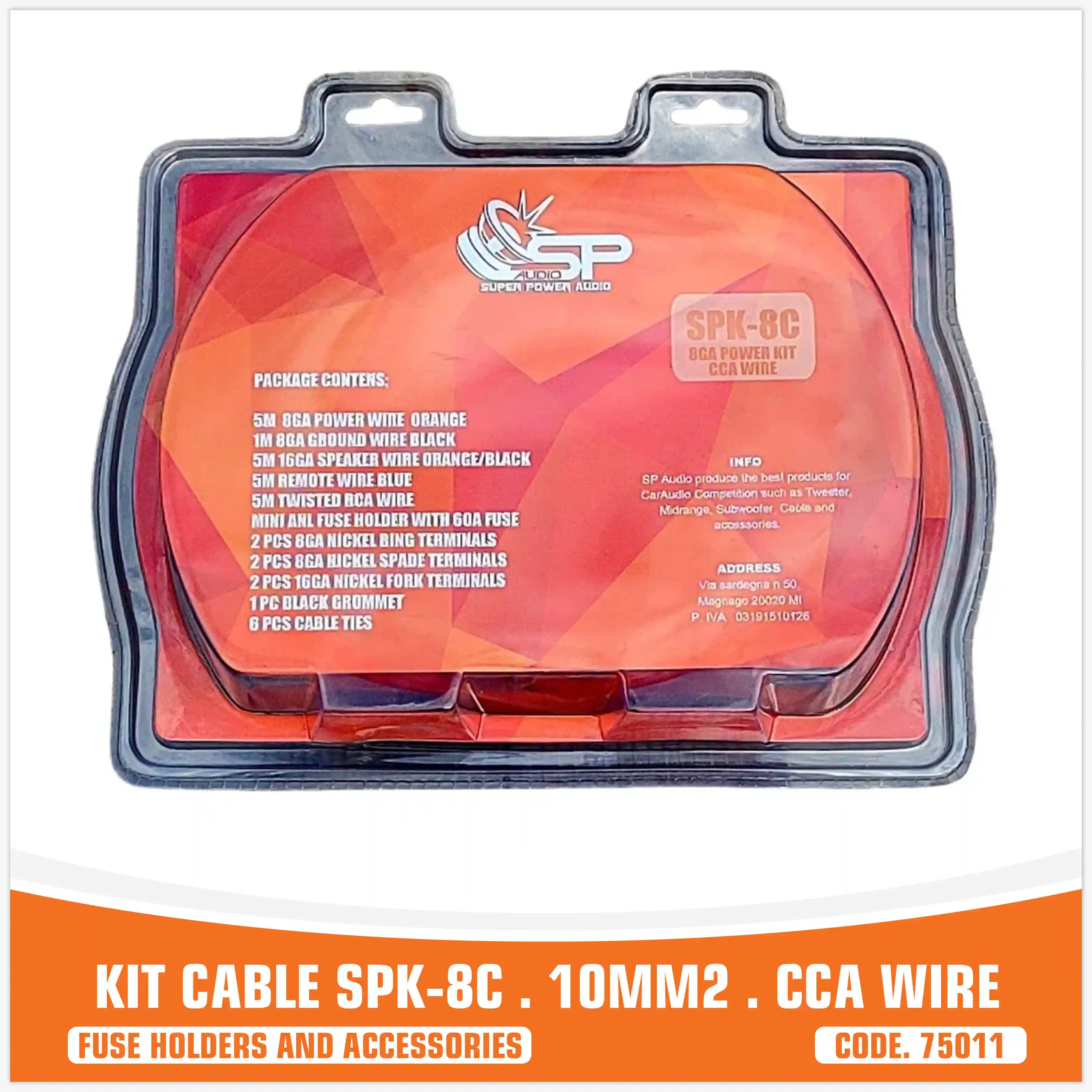 (کیت کابل هشت گِیج سی سی ای) (قیمت پک)