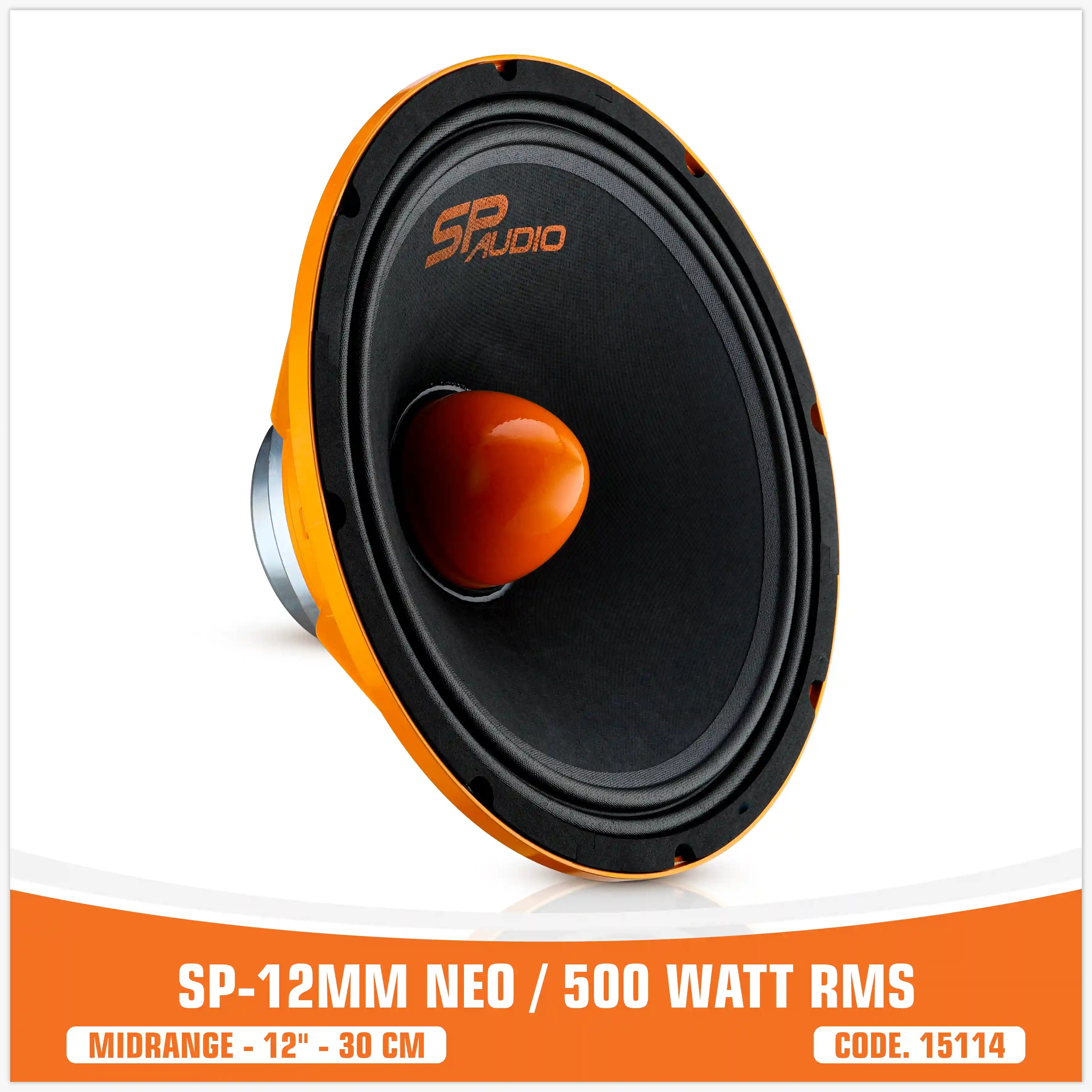 SP 12MM NEO MEDIO RANGO EXTREMO 12"/30CM NEO MAGNÉTICO 500W RMS (PRECIO UNITARIO)