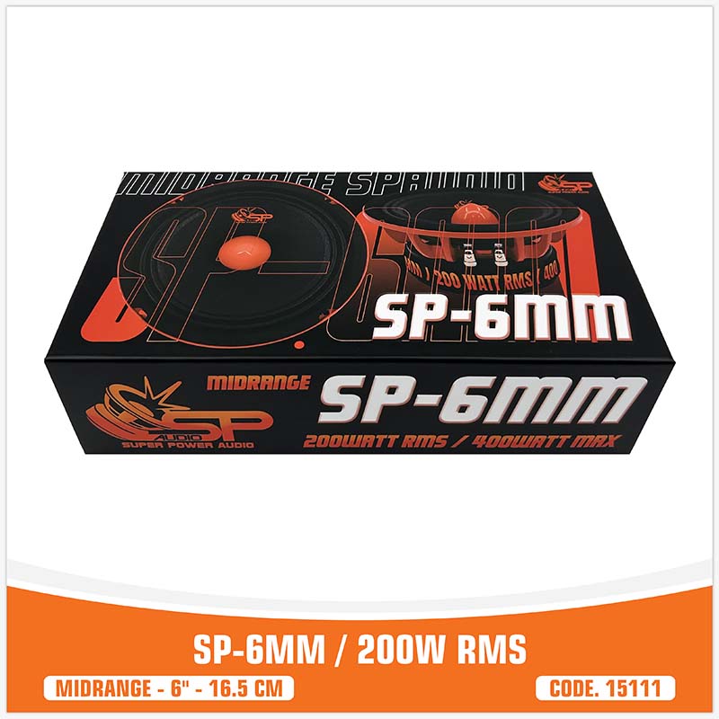 SP 6MM MIDRANGE EXTREME 6,5"/16,5CM 200W RMS (PAIR PRICE) NEW MODEL 2025