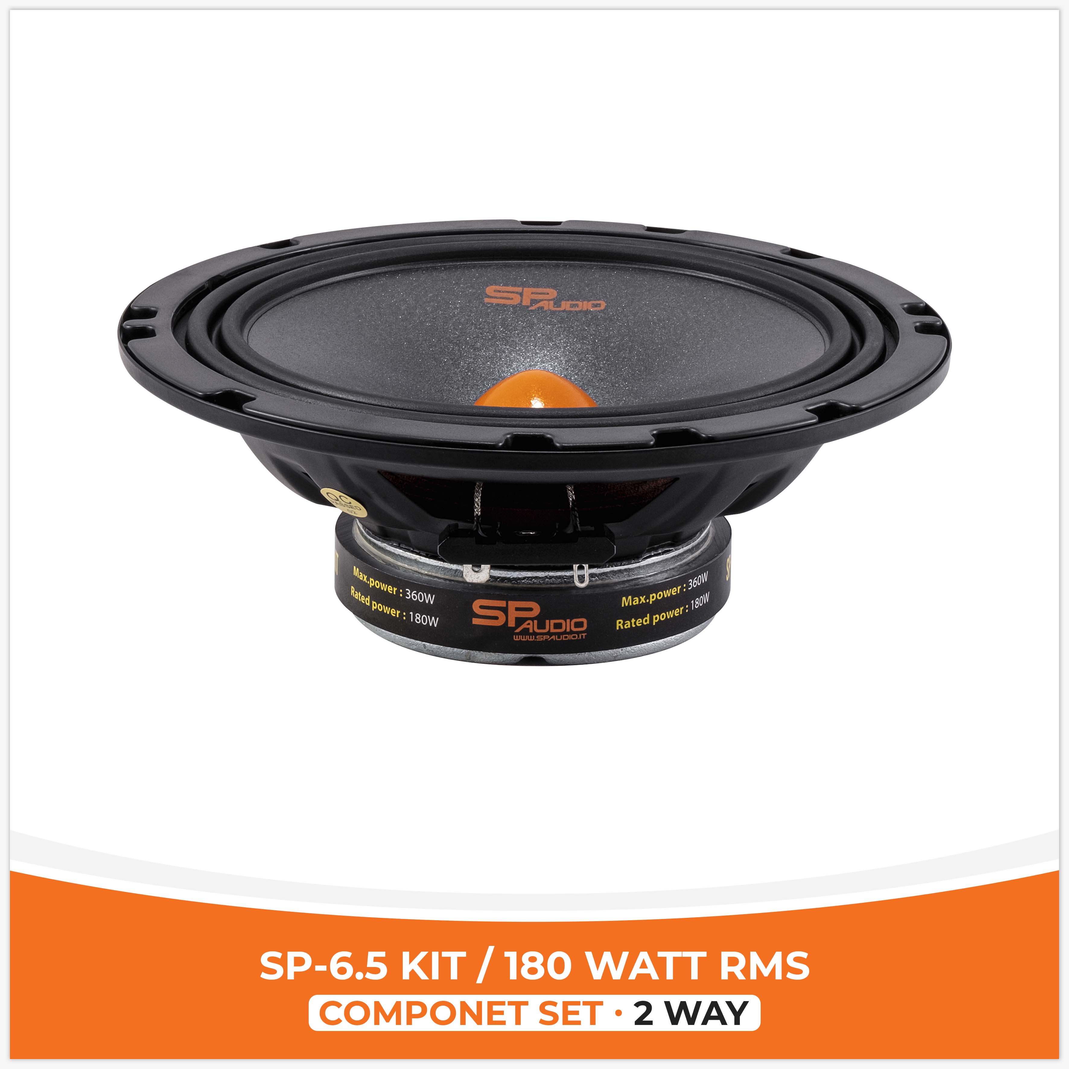 SP 6.5 KIT . 2 WAY 2 WOOFER +2 TW + 2 CROSS 180W RMS (KIT PRICE)