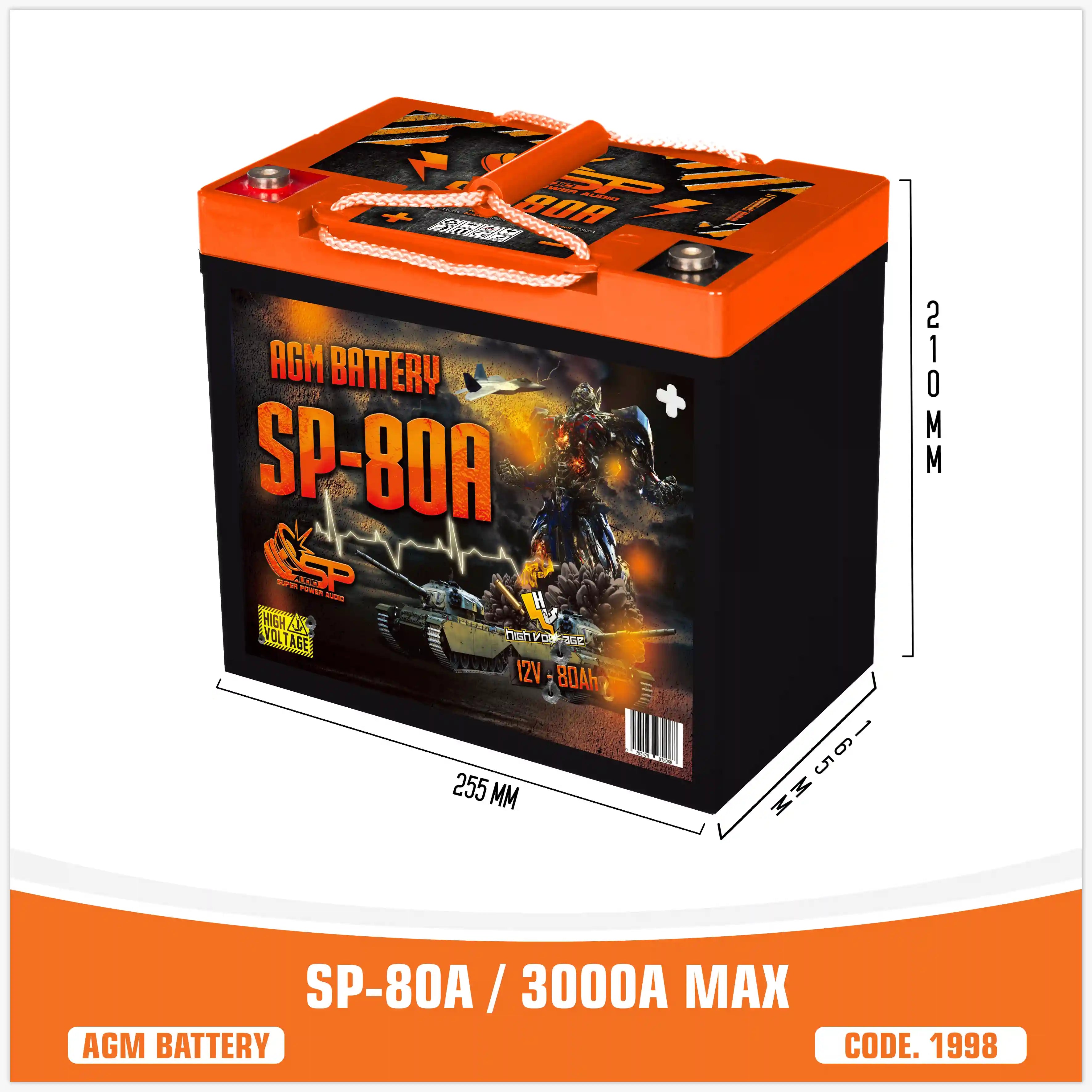 SP 80A AGM BATTERY LONG LIFE SPL (UNIT PRICE)