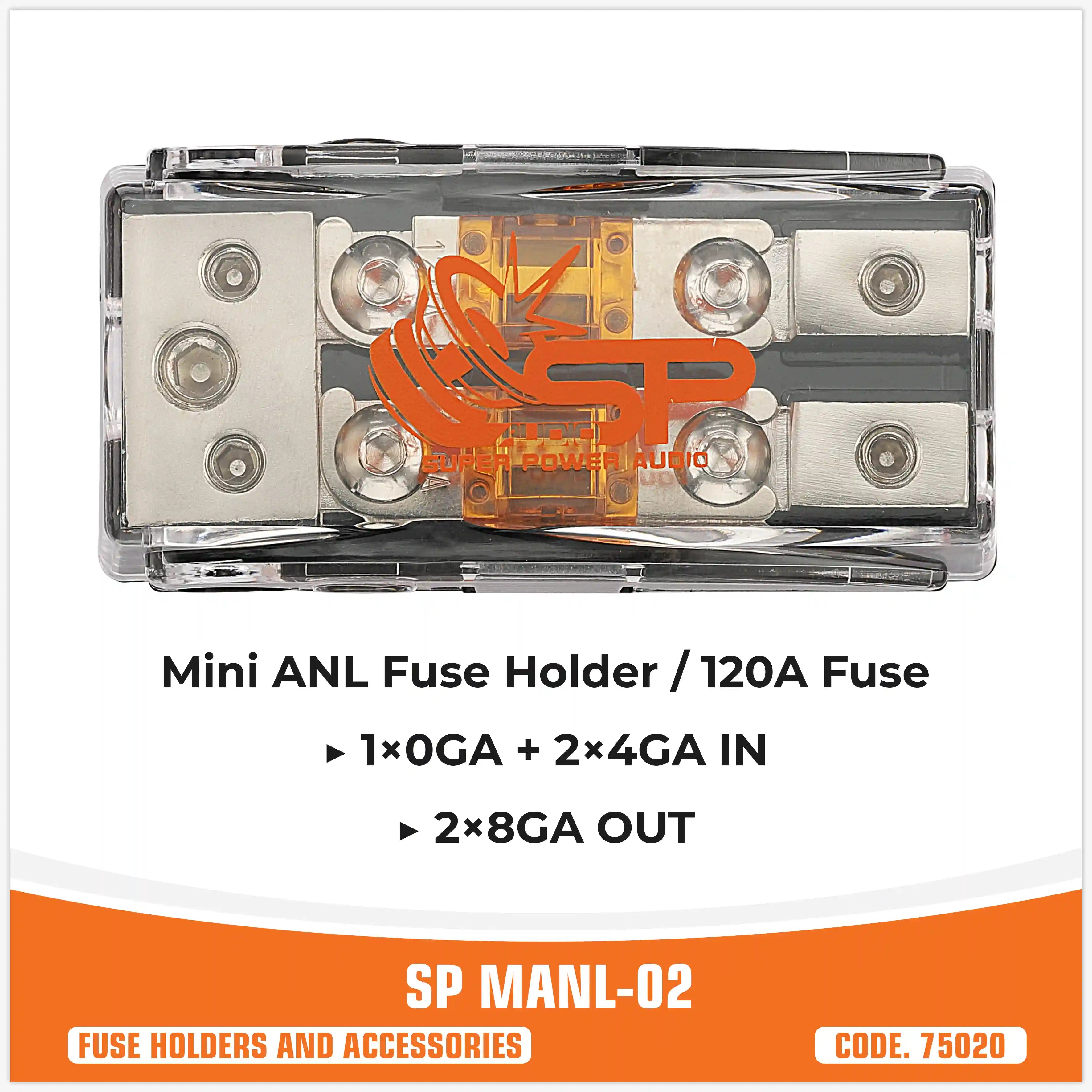 SP MAN 02 PORTA FUSIBLES 1x0 Ga+2x4 GA IN + 2x8 GA OUT (PRECIO UNITARIO)