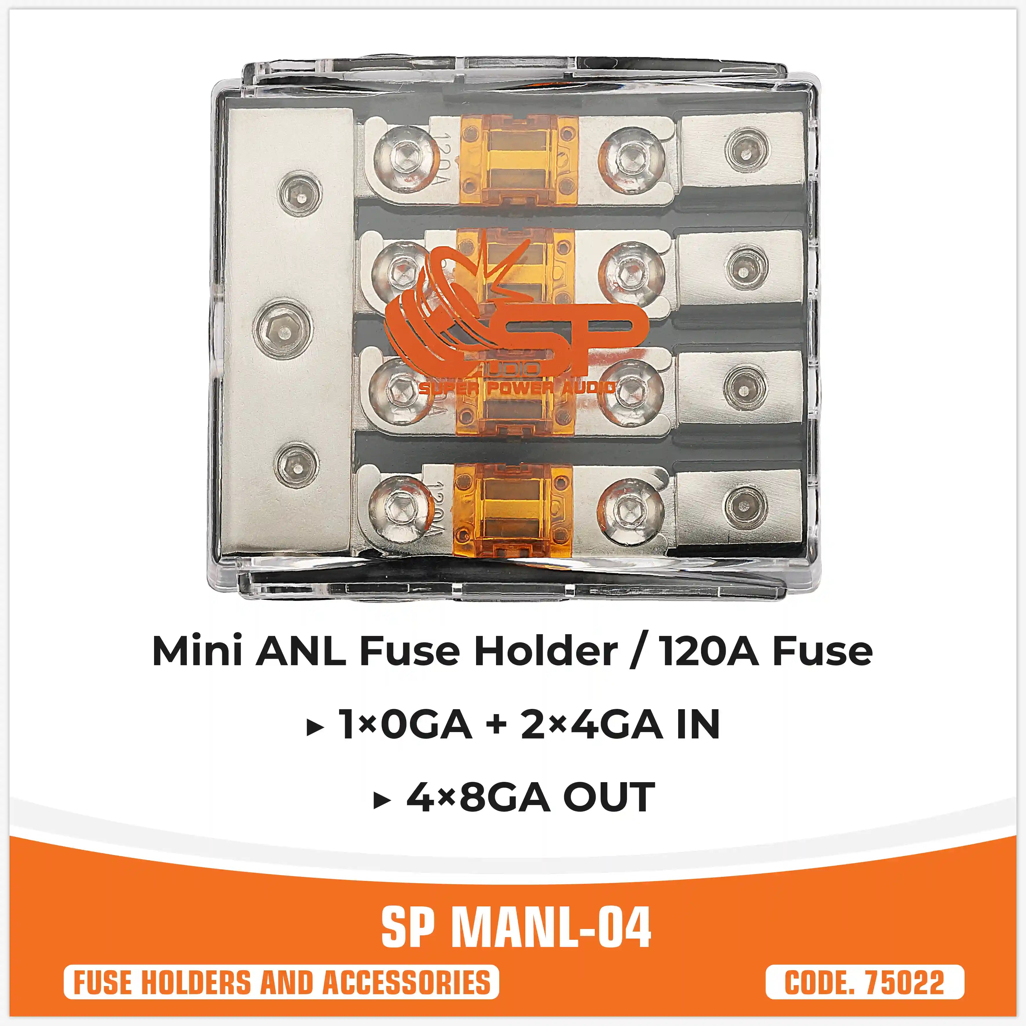 SP MAN 04 PORTAFUSIBILE 1X0 GA+2X4 GA IN+4X8 GA OUT (PREZZO SINGOLO)