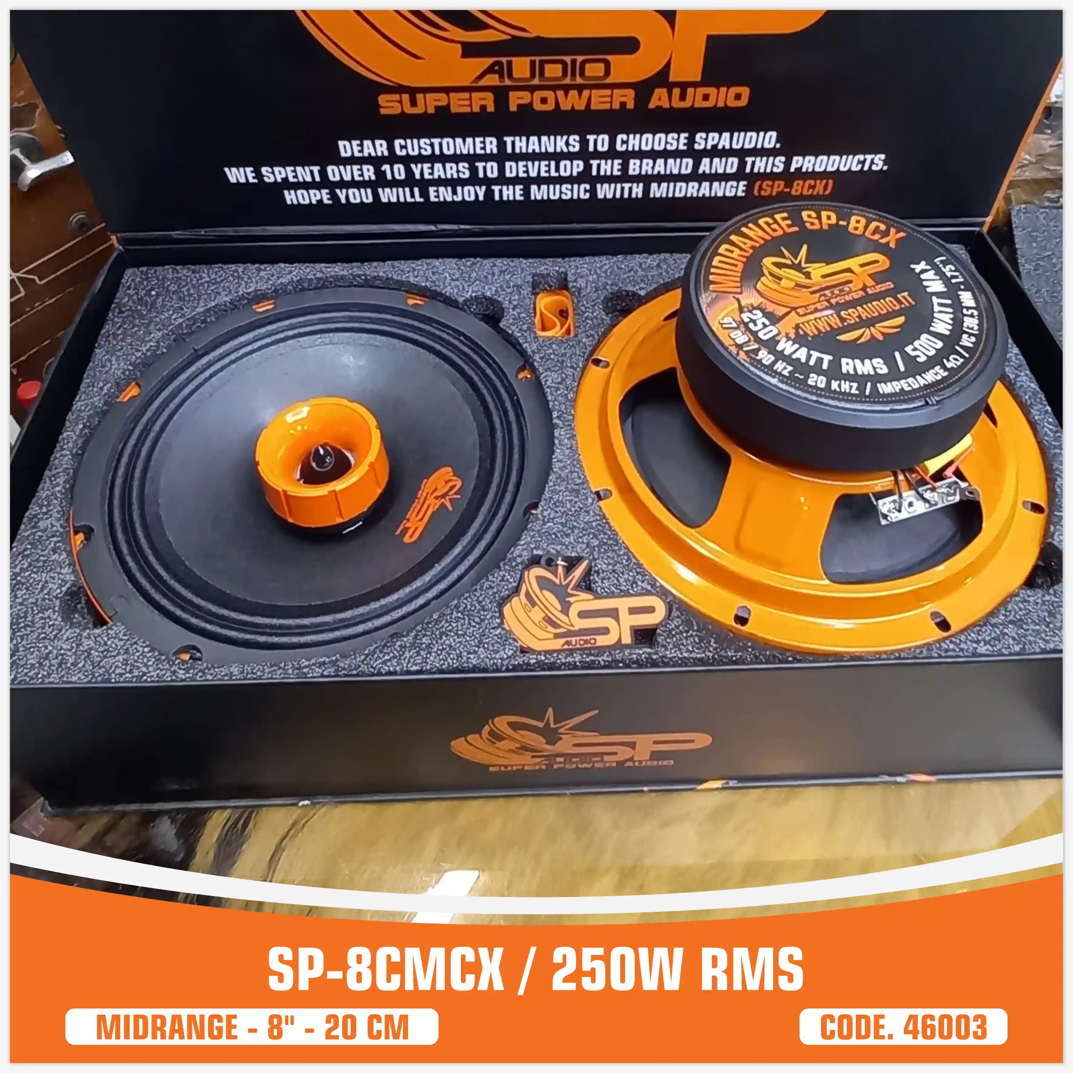 SP8CM CX COAXIAL MIDRANGE WITH TWEETER 8"/20CM 250W RMS (PAIR PRICE)