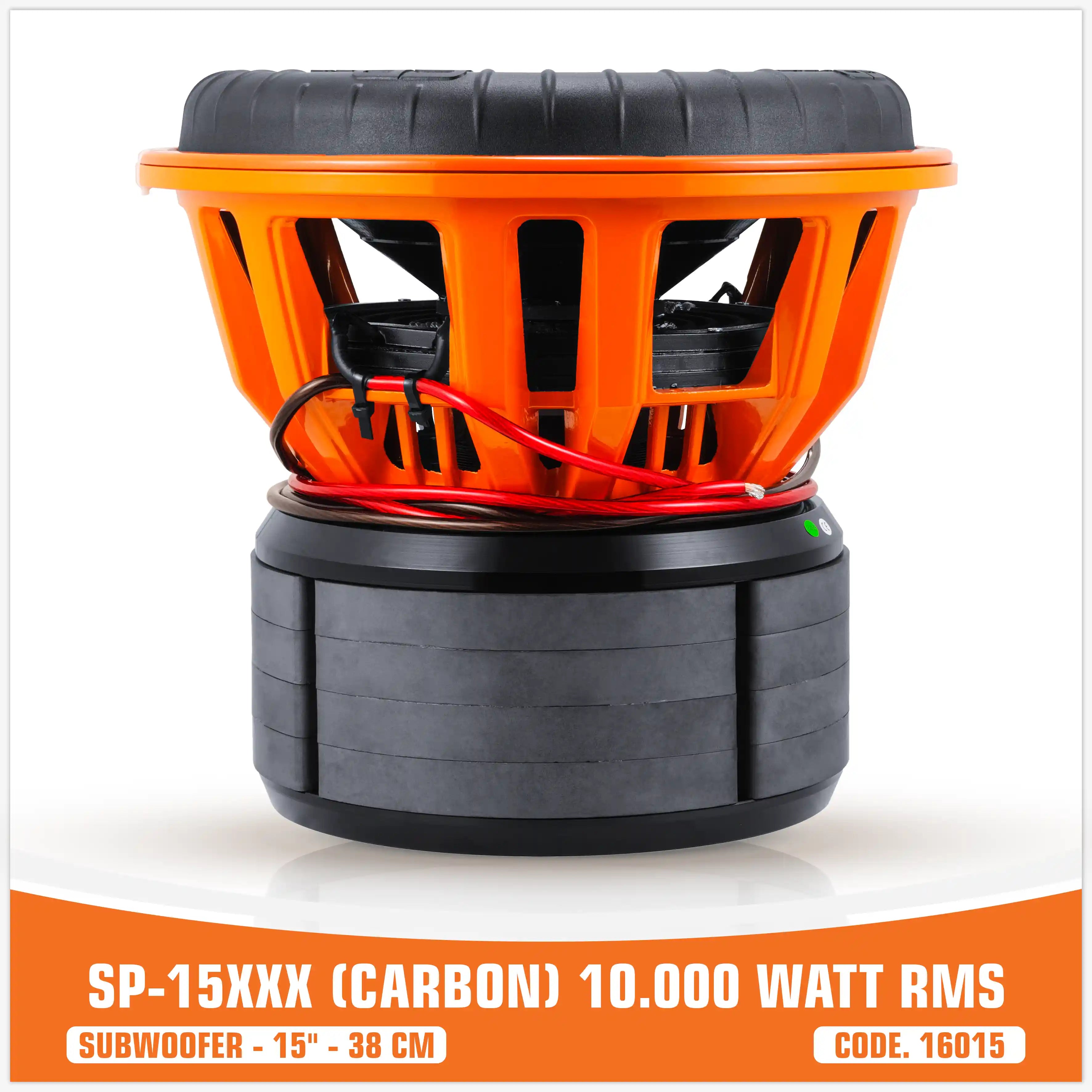 SP15XXX SUBWOOFER FIBRA DI CARBONIO 15"/38 CM 10000W RMS (PREZZO UNITARIO)