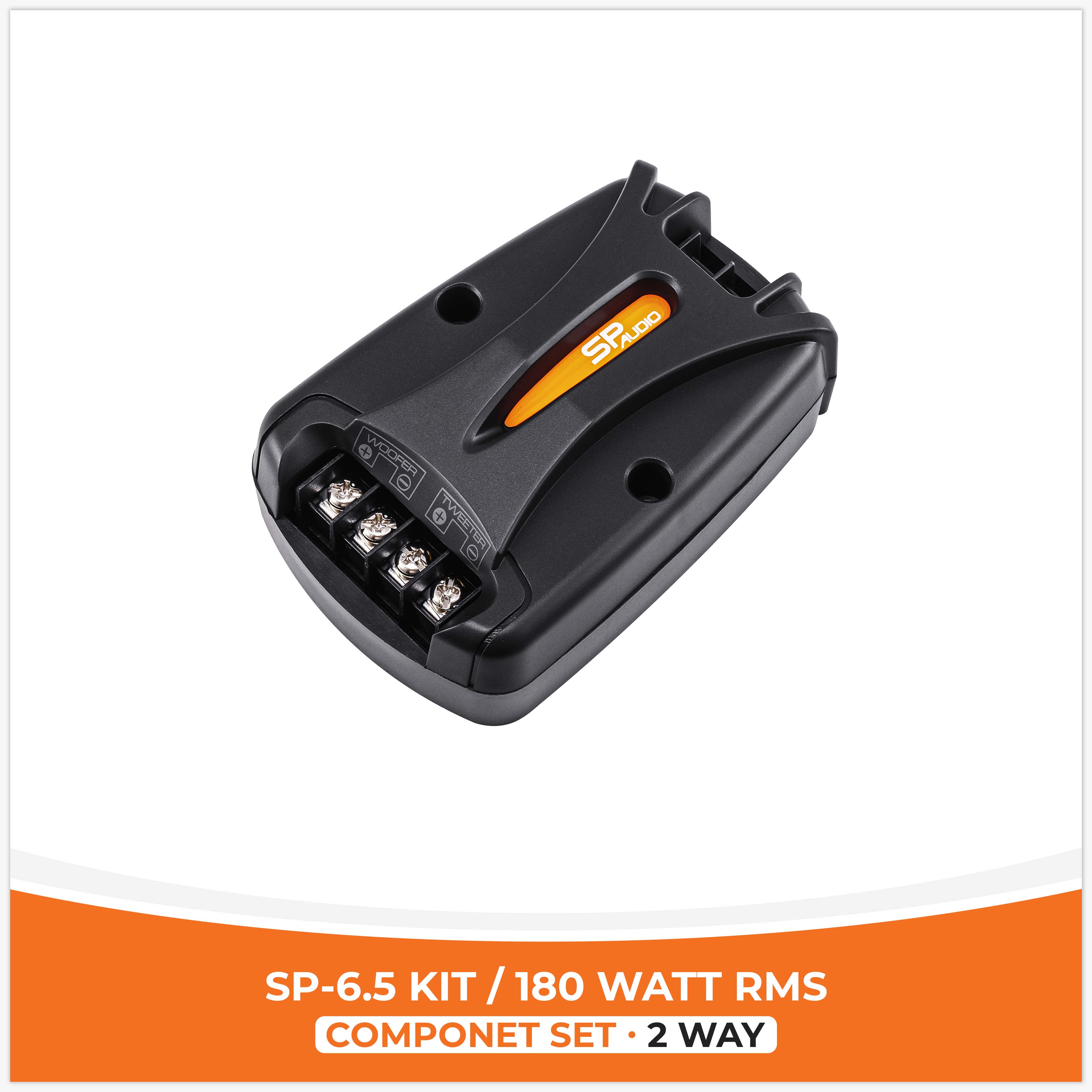 SP 6.5 KIT . 2 WAY 2 WOOFER +2 TW + 2 CROSS 180W RMS (KIT PRICE)