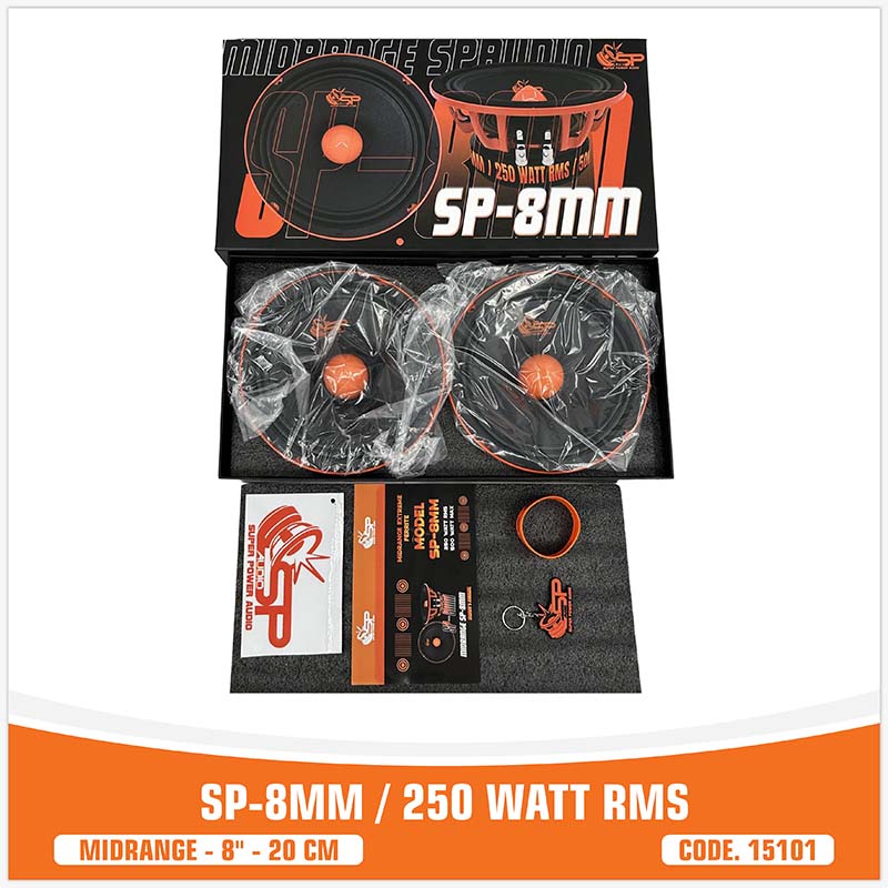 SP 8MM MIDRANGE EXTREME 8"/20CM 250W RMS (PREZZO PER COPPIA)