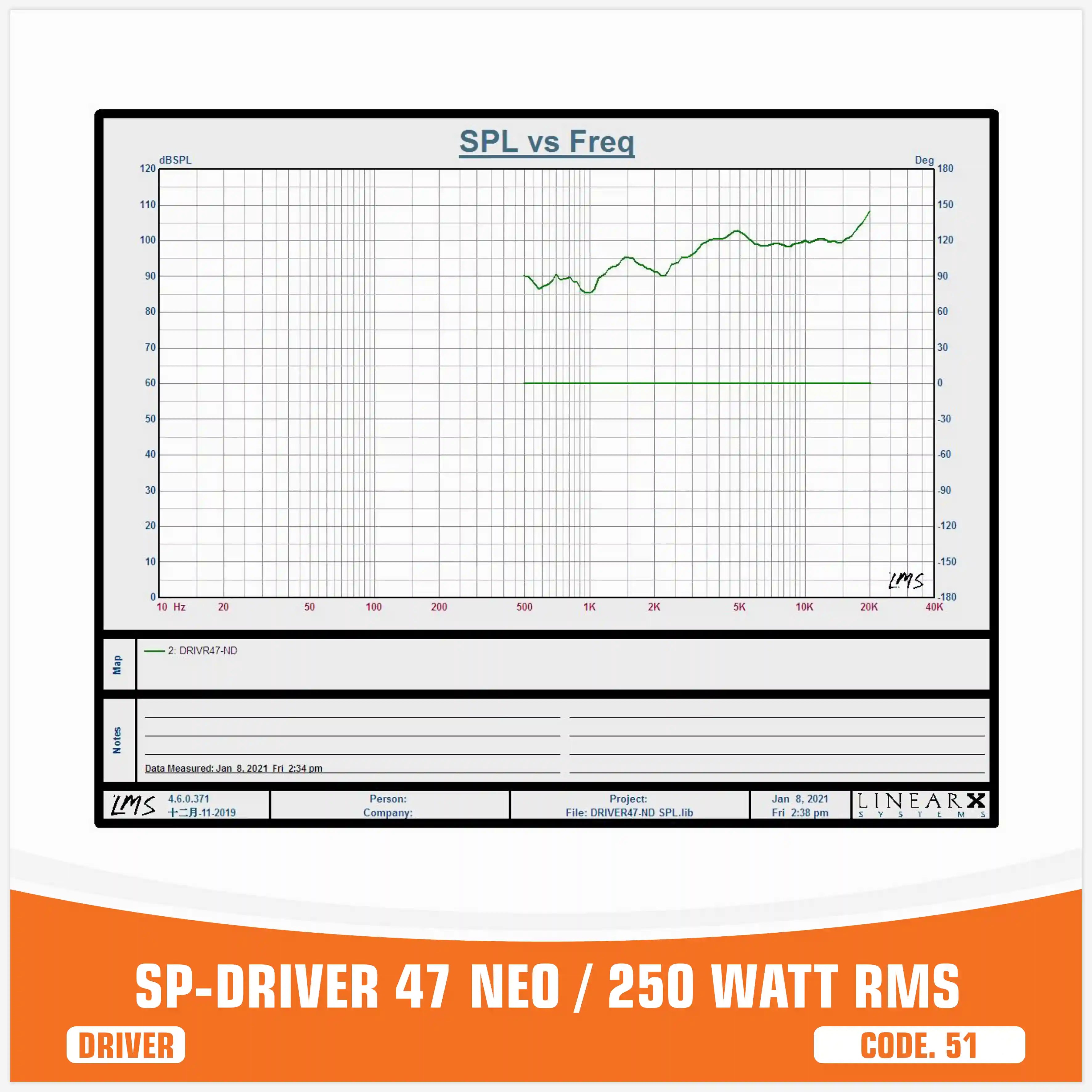 SP DRIVER 47 NEO COMPLETO INCLUYE CORNETA 250W RMS (PRECIO UNITARIO)