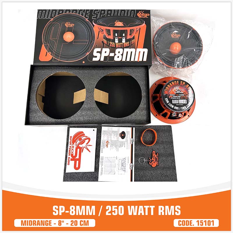 SP 8MM MIDRANGE EXTREME 8"/20CM 250W RMS (PREZZO PER COPPIA)