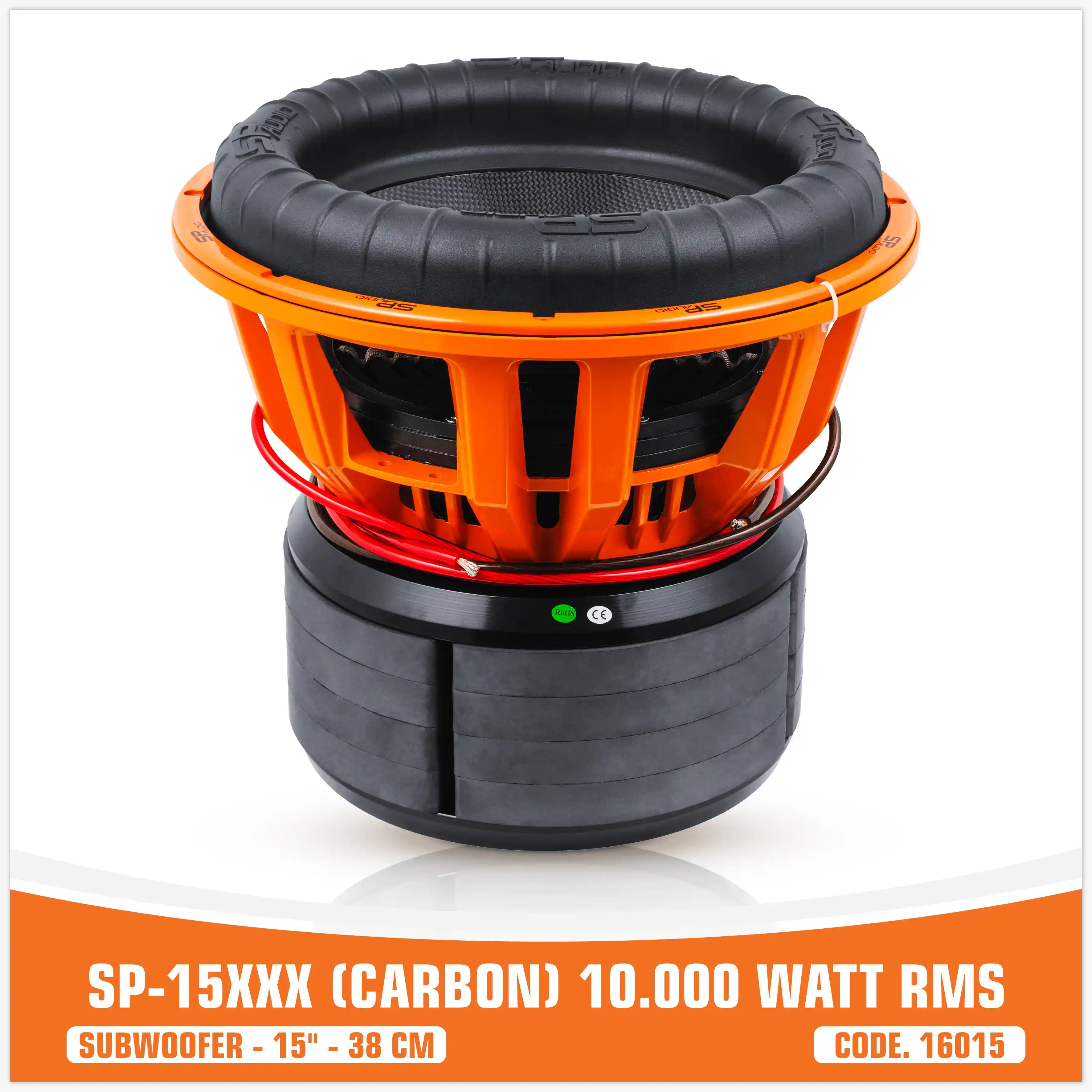 SP 15XXX CARBON FIBERS SUBWOOFER 15"/38CM 10000W RMS (UNIT PRICE)