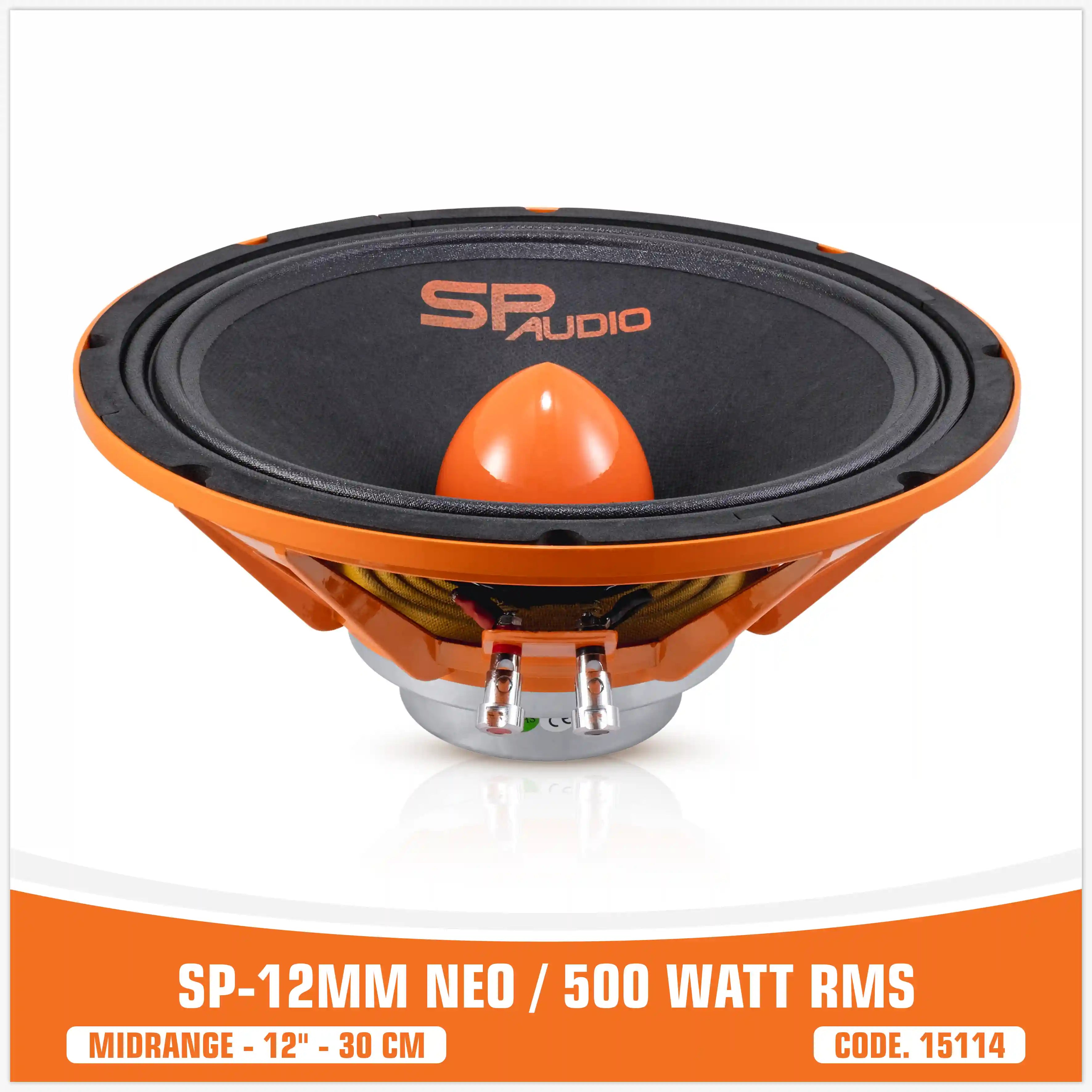 SP 12MM NEO MEDIO RANGO EXTREMO 12"/30CM NEO MAGNÉTICO 500W RMS (PRECIO UNITARIO)