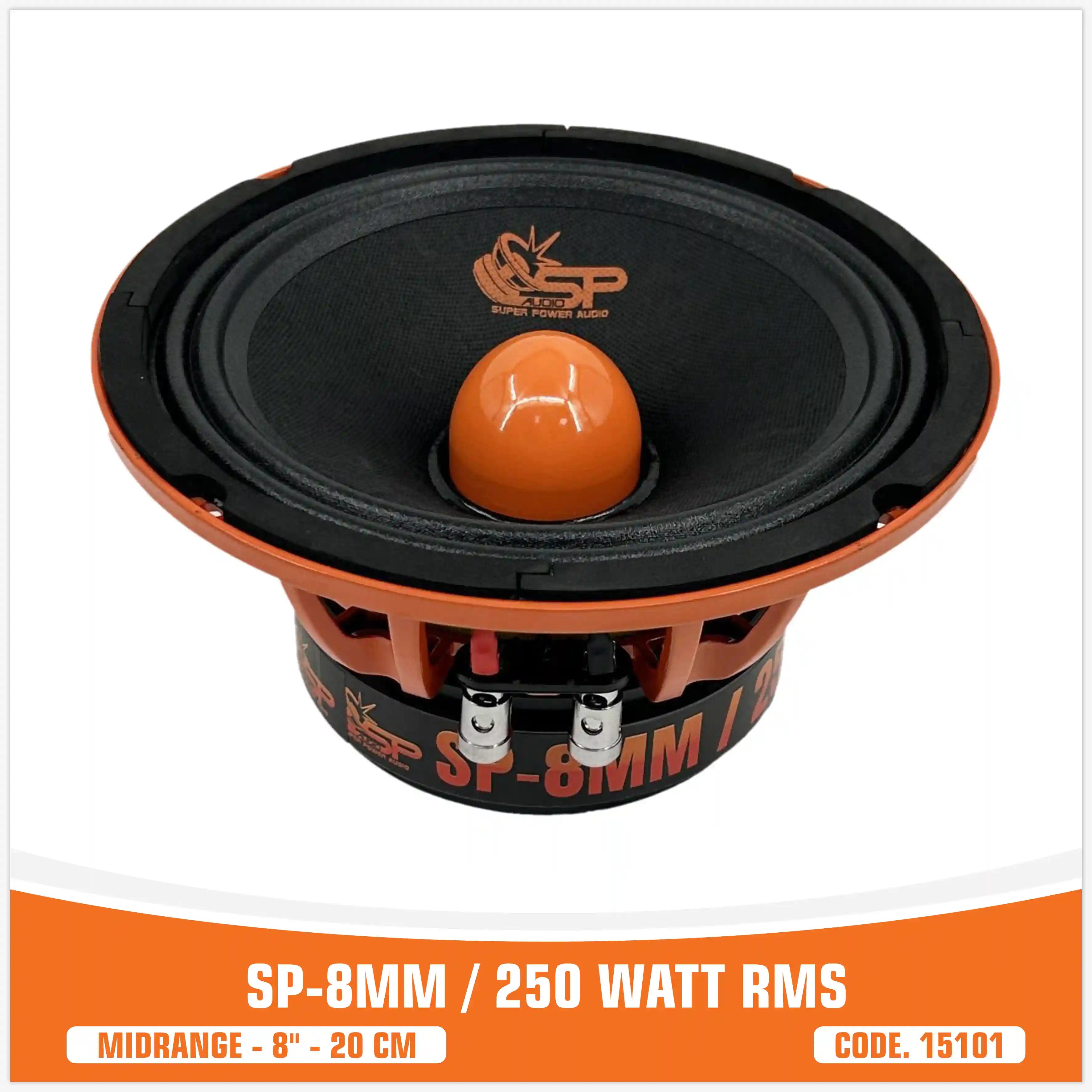 SP 8MM MEDIO RANGO EXTREMO 8"/20CM 250W RMS (PRECIO POR PAR) NUEVO MODELO 2025