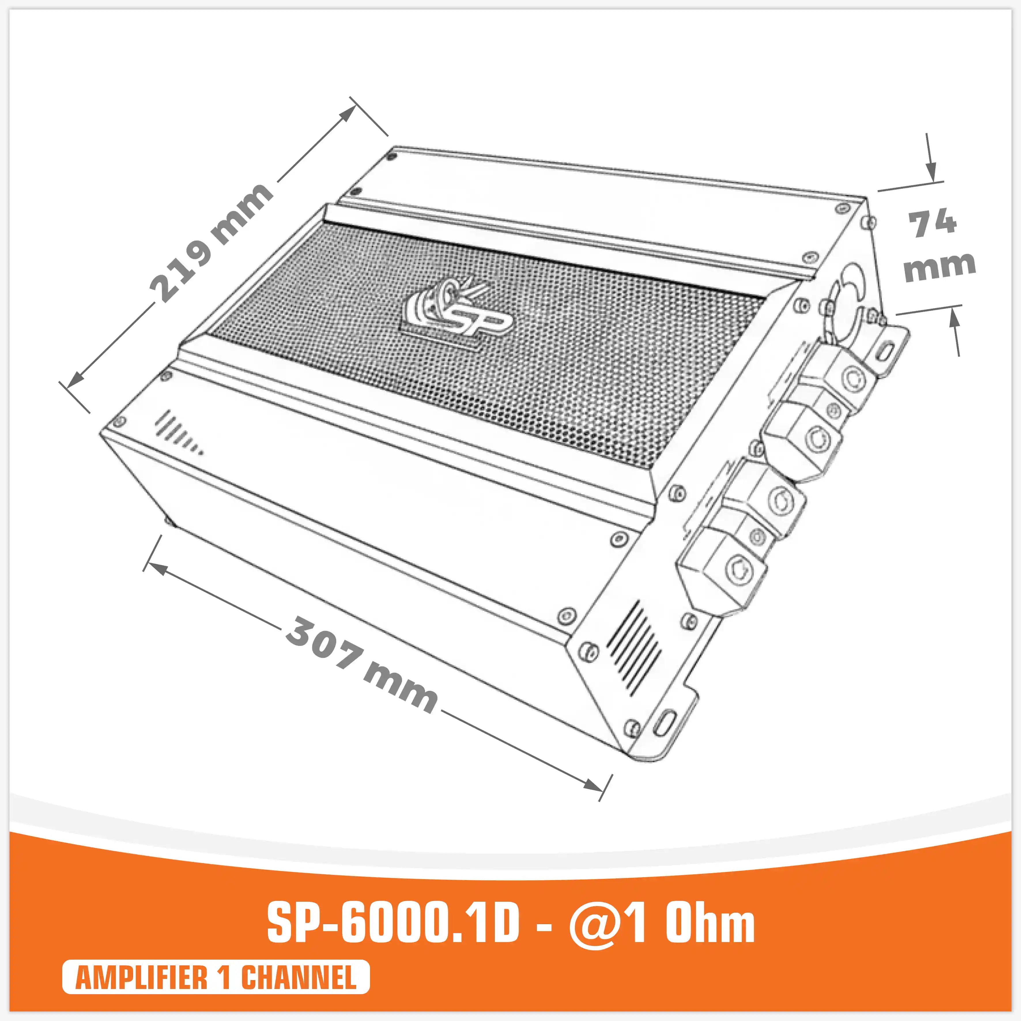 1 ohm - 6000.1D آمپلی فایر