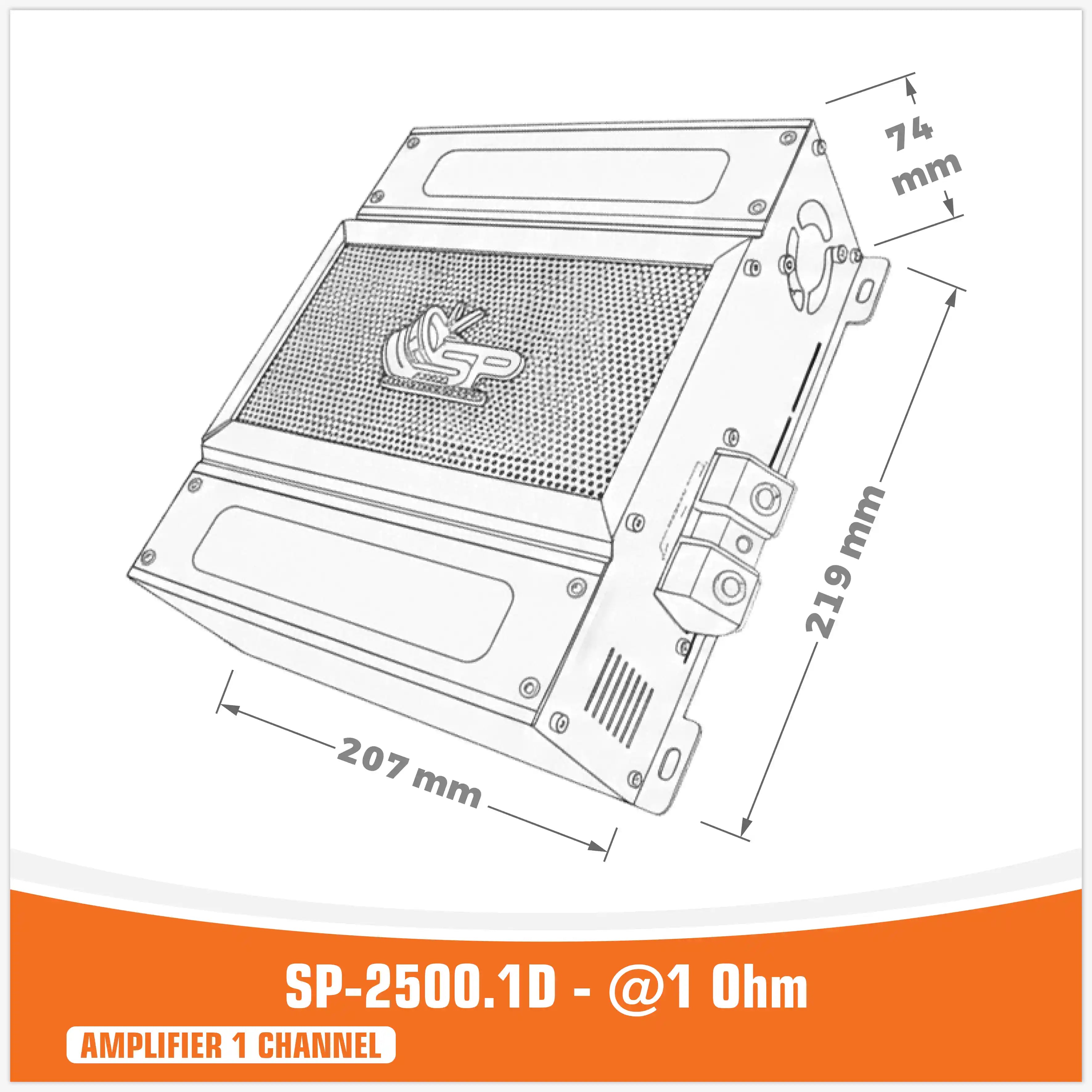 آمپلیفایر 2500- 1 اهم