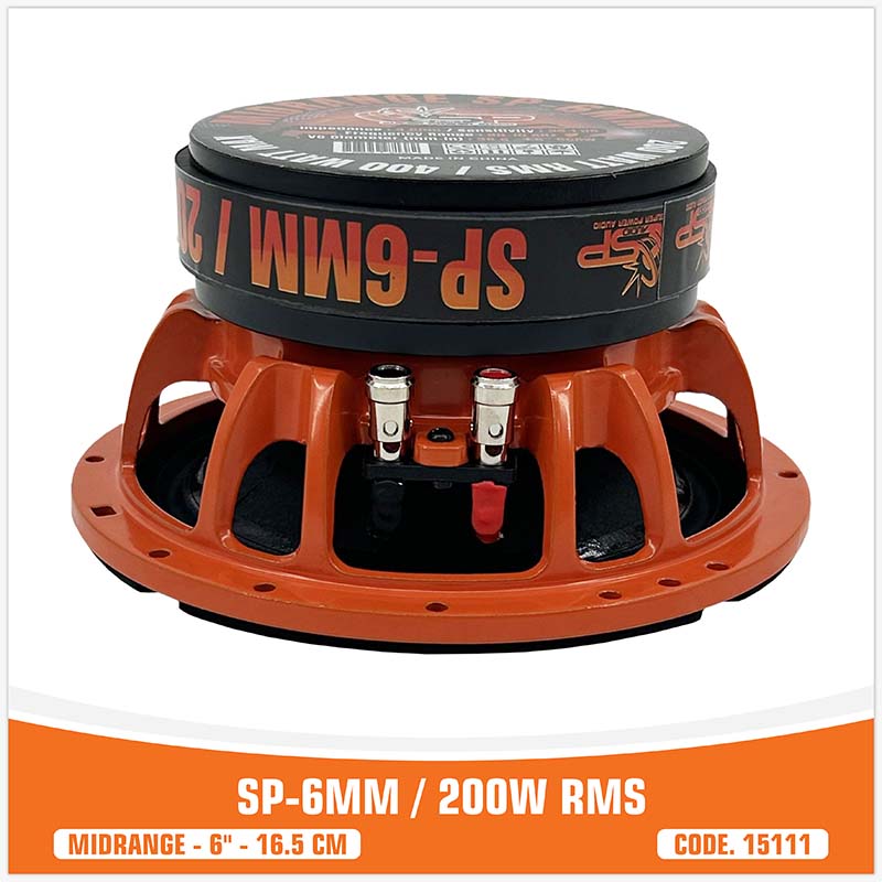 SP 6MM MIDRANGE EXTREME 6,5"/16,5CM 200W RMS (PAIR PRICE) NEW MODEL 2025