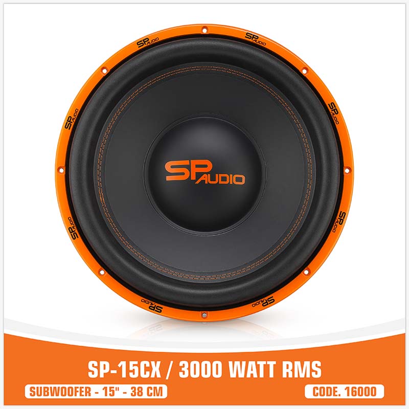 SP 15CX SUBWOOFER 15"/38CM 3000W RMS (UNIT PRICE)