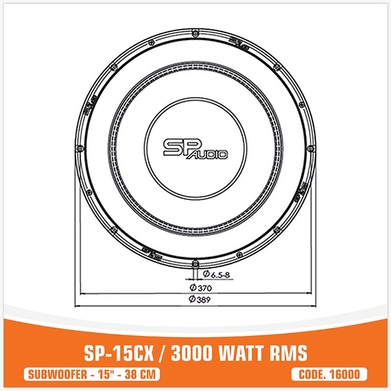 SP 15CX SUBWOOFER 15"/38CM 3000W RMS (UNIT PRICE)