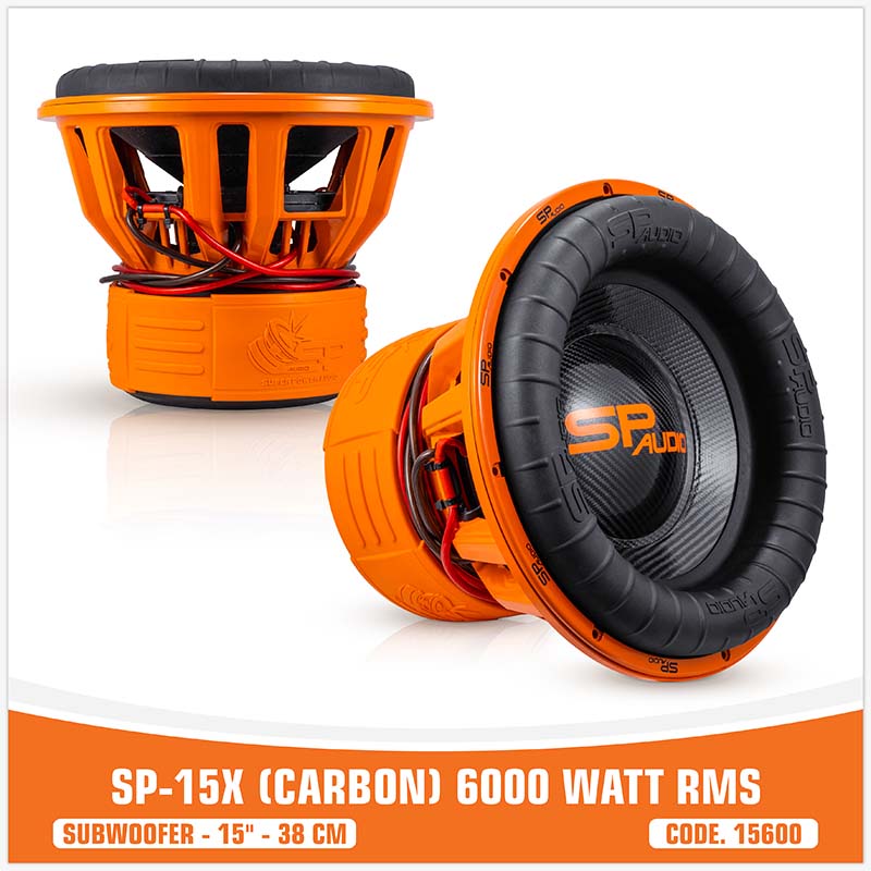 SP15X SUBWOOFER FIBRA DI CARBONIO 15"/38 CM 6000W RMS (PREZZO UNITARIO)