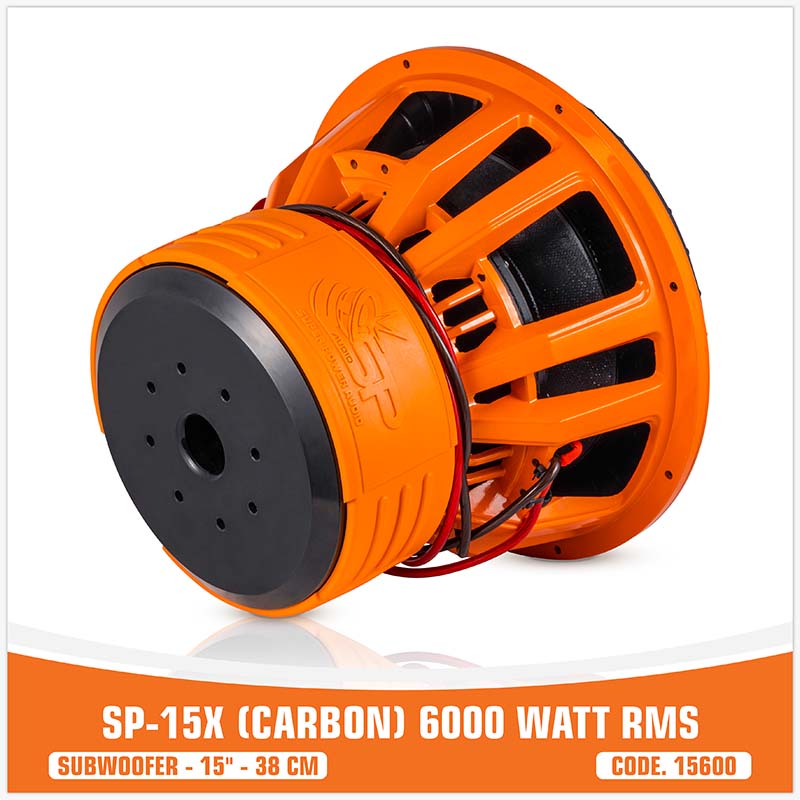 SP15X SUBWOOFER FIBRA DI CARBONIO 15"/38 CM 6000W RMS (PREZZO UNITARIO)