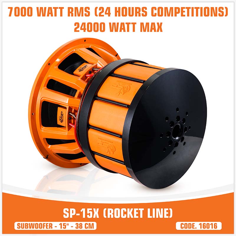 SP-15X (ROCKET LINE SUBWOOFER) 15"/38CM - 24000 WATT (UNIT PRICE)