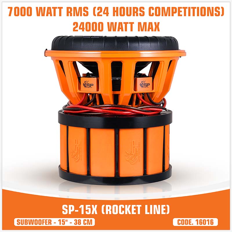 SP-15X (ROCKET LINE SUBWOOFER) 15"/38CM - 24000 WATT (UNIT PRICE)