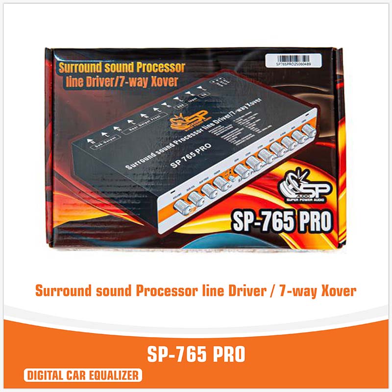 SP-765 PRO - Procesador de sonido envolvente Línea Driver / Xover de 7 vías - Procesador digital