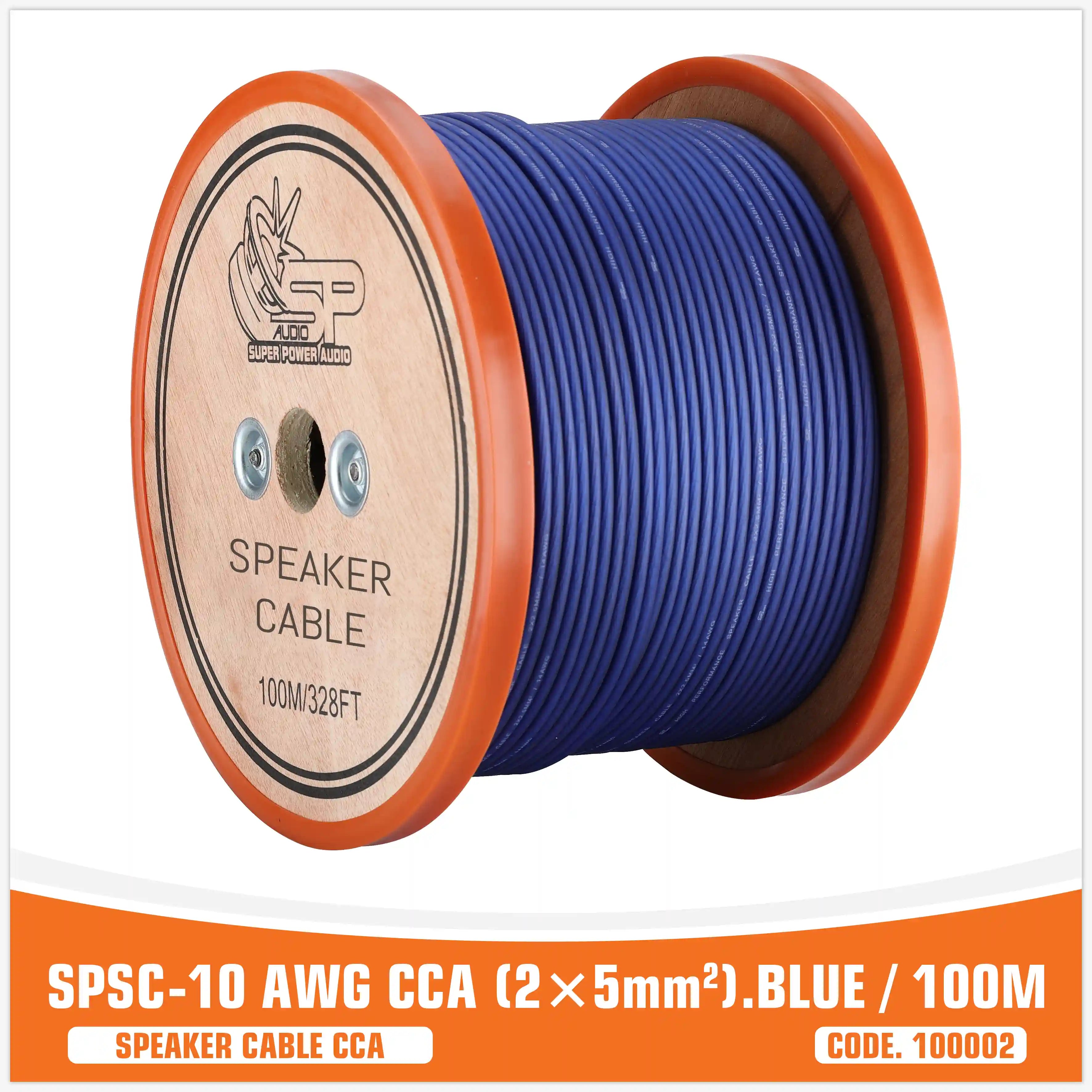 SP-10AWG CCA - 2×5mm - BLUE (SPOOL 100 METER)