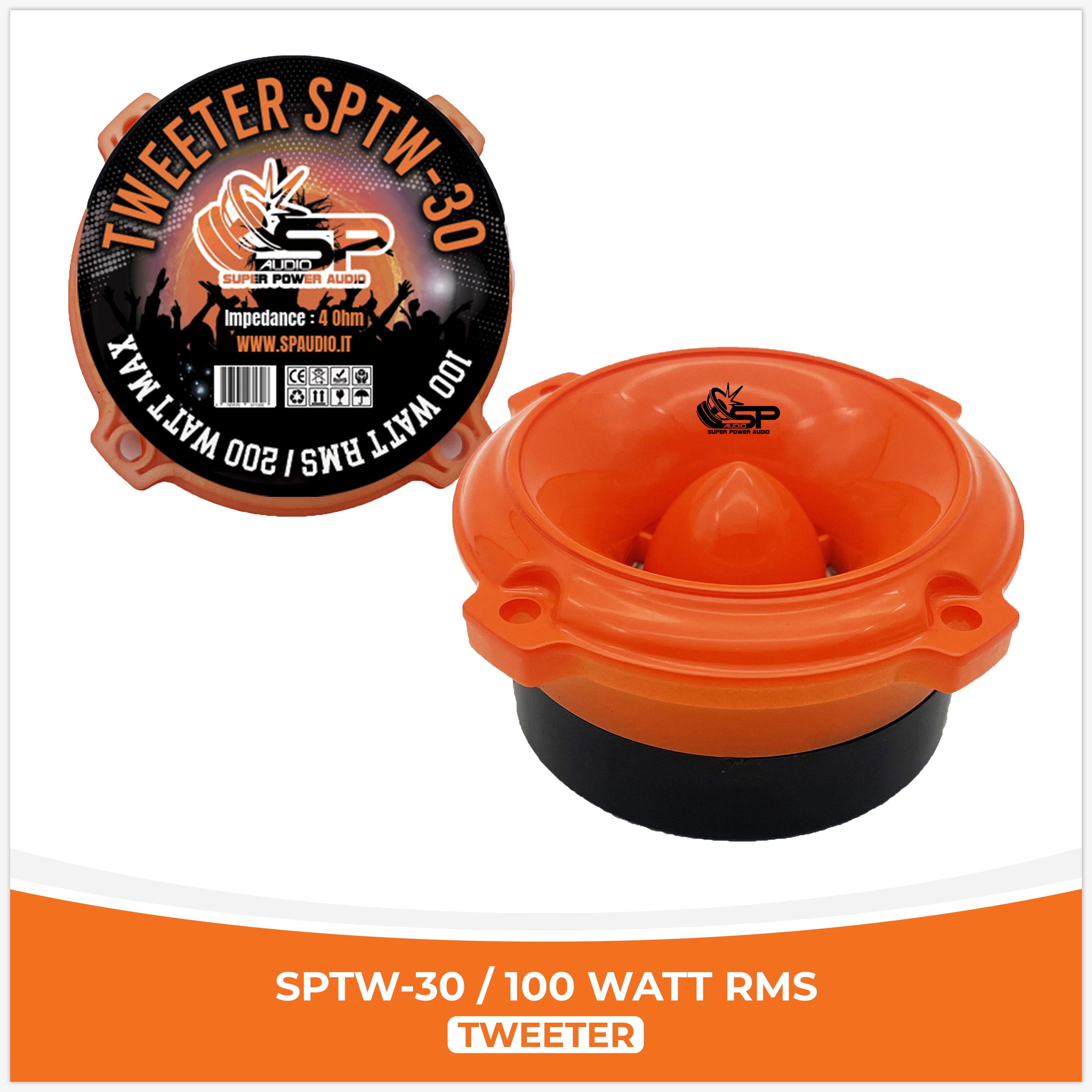 SP TW 30 BULLET TWEETER 100W RMS (PAIR PRICE)