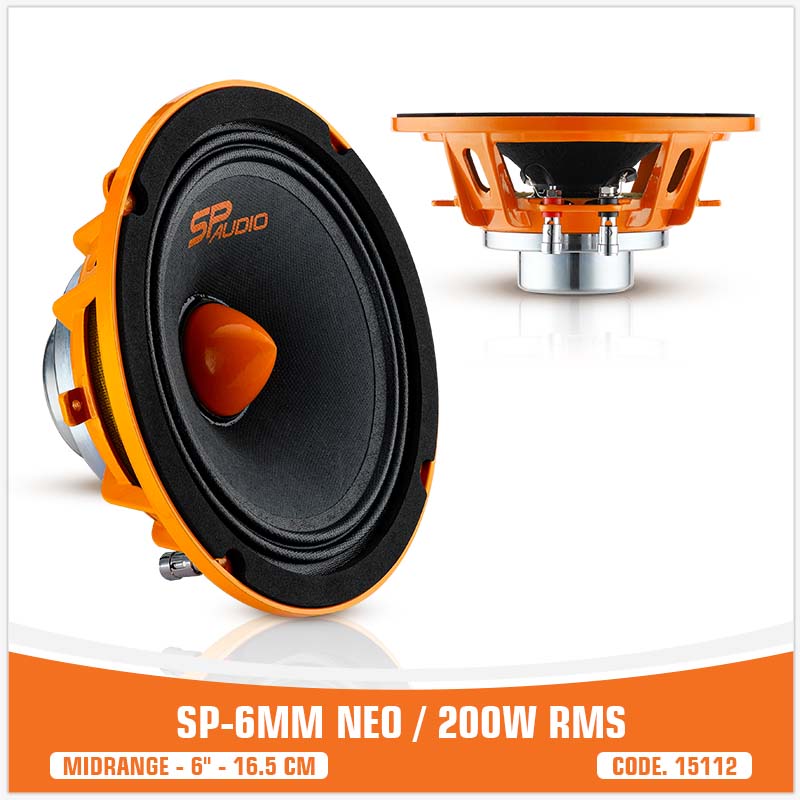 SP 6MM NEO MIDRANGE ESTREMO 6,5"/16,5CM MAGNETE NEODIMIO 200W RMS (PREZZO SINGOLO)