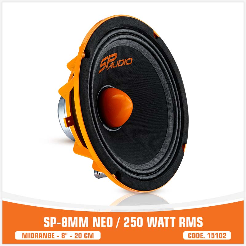 SP 8MM NEO MIDRANGE EXTREME 8"/20CM NEO MAGNET 250W RMS ( UNIT PRICE)