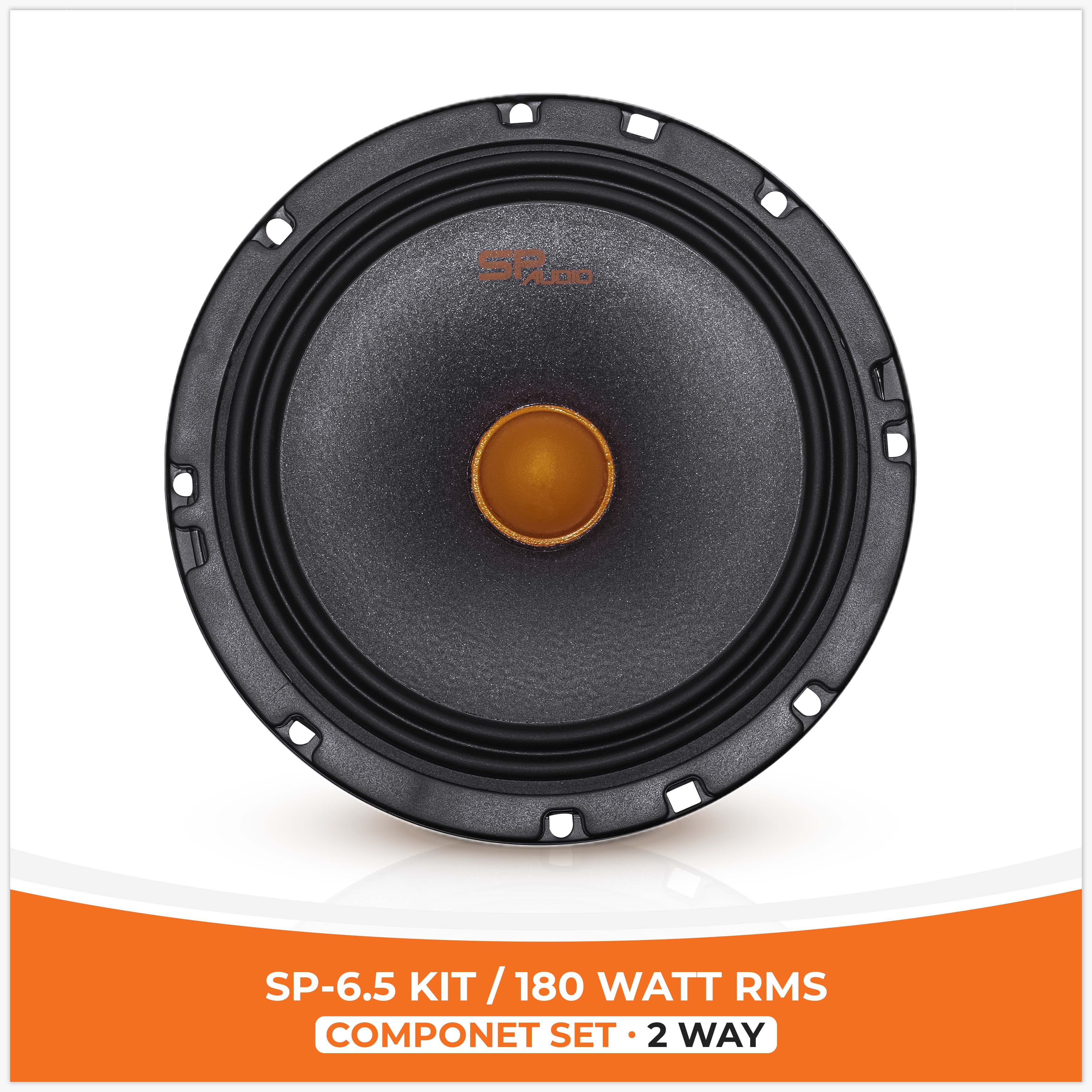 SP 6.5 KIT . 2 WAY 2 WOOFER +2 TW + 2 CROSS 180W RMS (KIT PRICE)