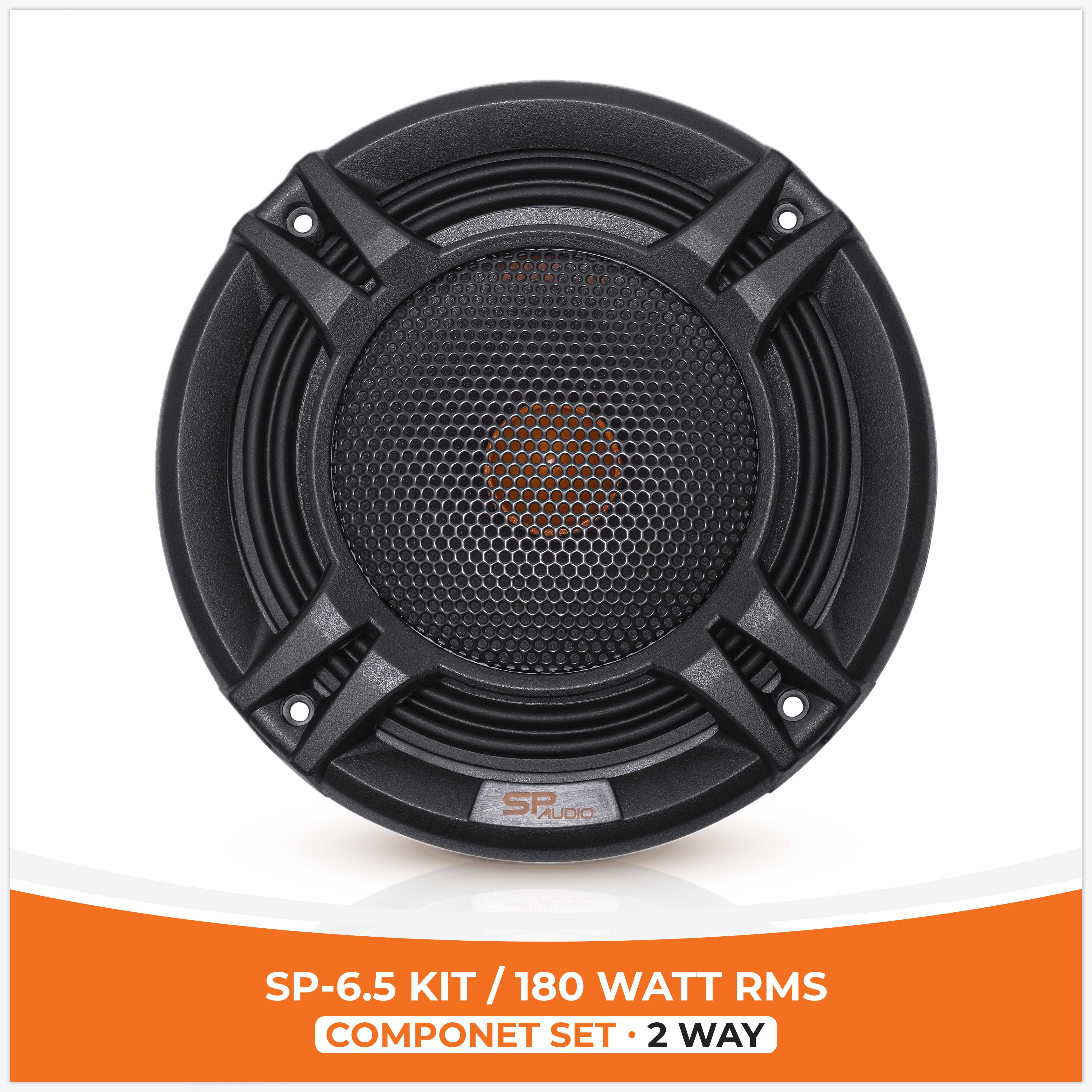 SP 6.5 KIT . 2 WAY 2 WOOFER +2 TW + 2 CROSS 180W RMS (KIT PRICE)