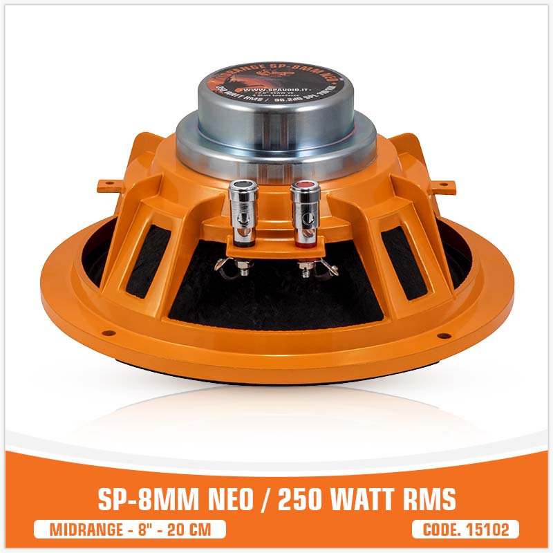 SP 8MM NEO MIDRANGE EXTREME 8"/20CM NEO MAGNET 250W RMS ( UNIT PRICE)