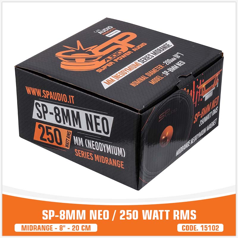 SP 8MM NEO MIDRANGE EXTREME 8"/20CM NEO MAGNET 250W RMS ( UNIT PRICE)