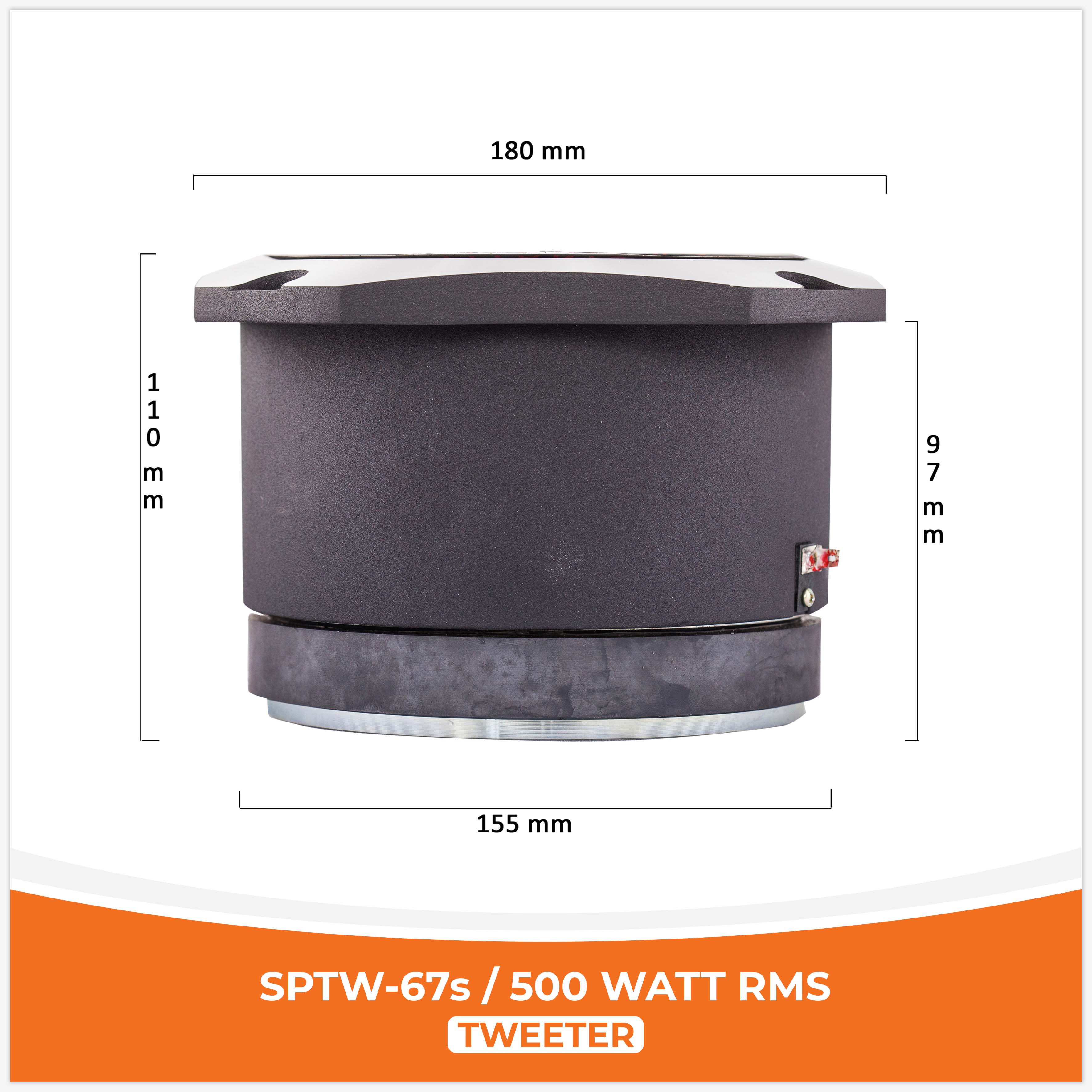 SP TW 67S BULLET TWEETER OVER SIZE MODEL 500W RMS (UNIT PRICE)