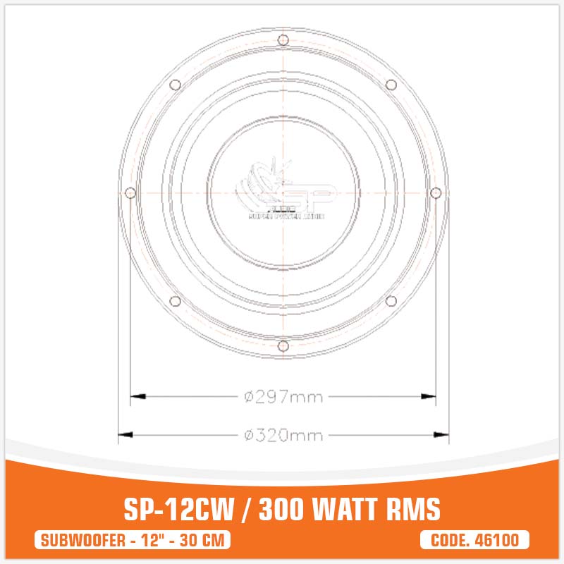 SP 12CW ENTRY LEVEL SUBWOOFER 12"/30CM 300W RMS (UNIT PRICE)