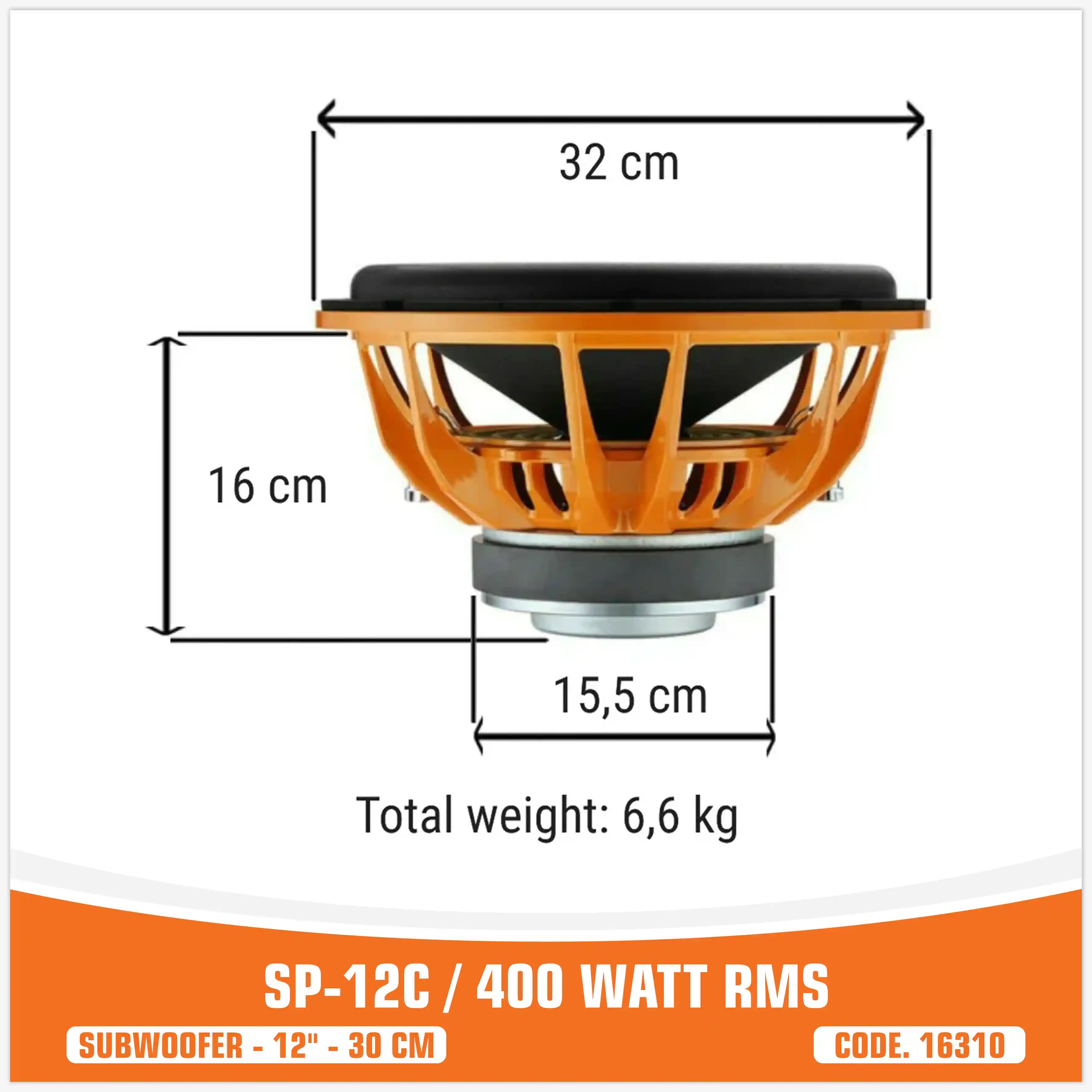   (SP-12C  ساب ووفر)  (12"/ 30cm)   (400W RMS)(قیمت تک)