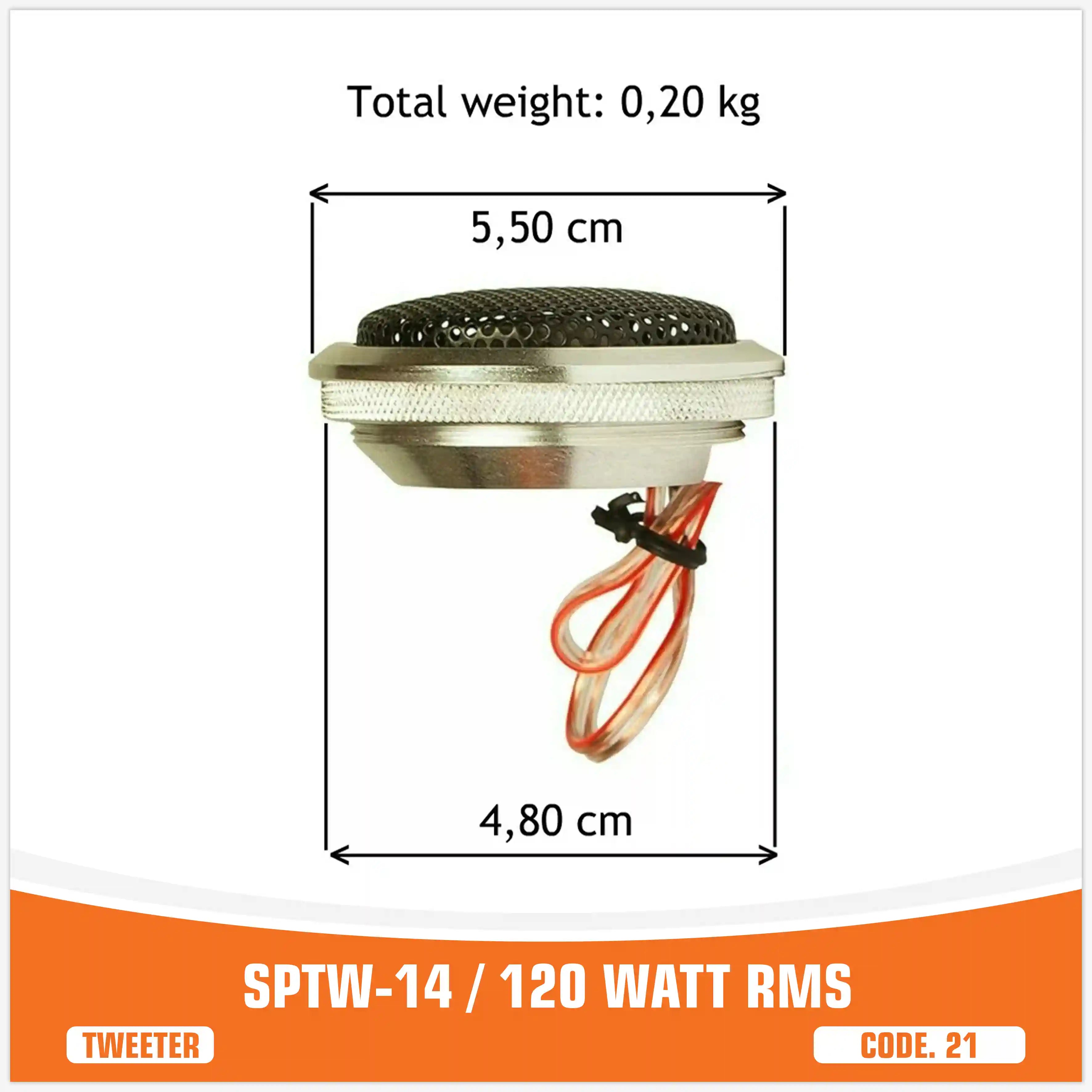 (SPTW  14)
(120W RMS)
(آلومینیوم)
(قیمت جفت)