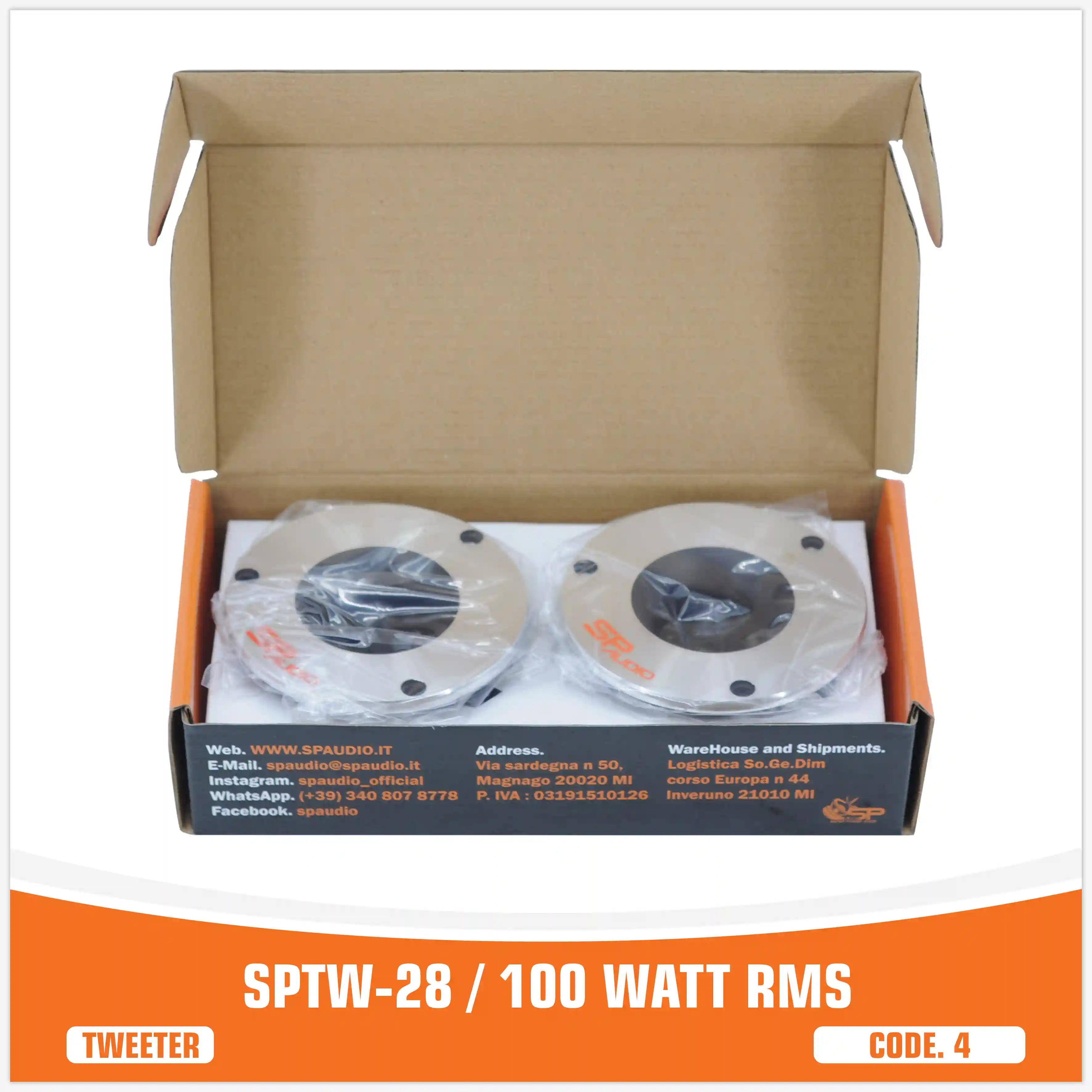 SP TW 28 BULLET TWEETER 100W RMS (PAIR PRICE)